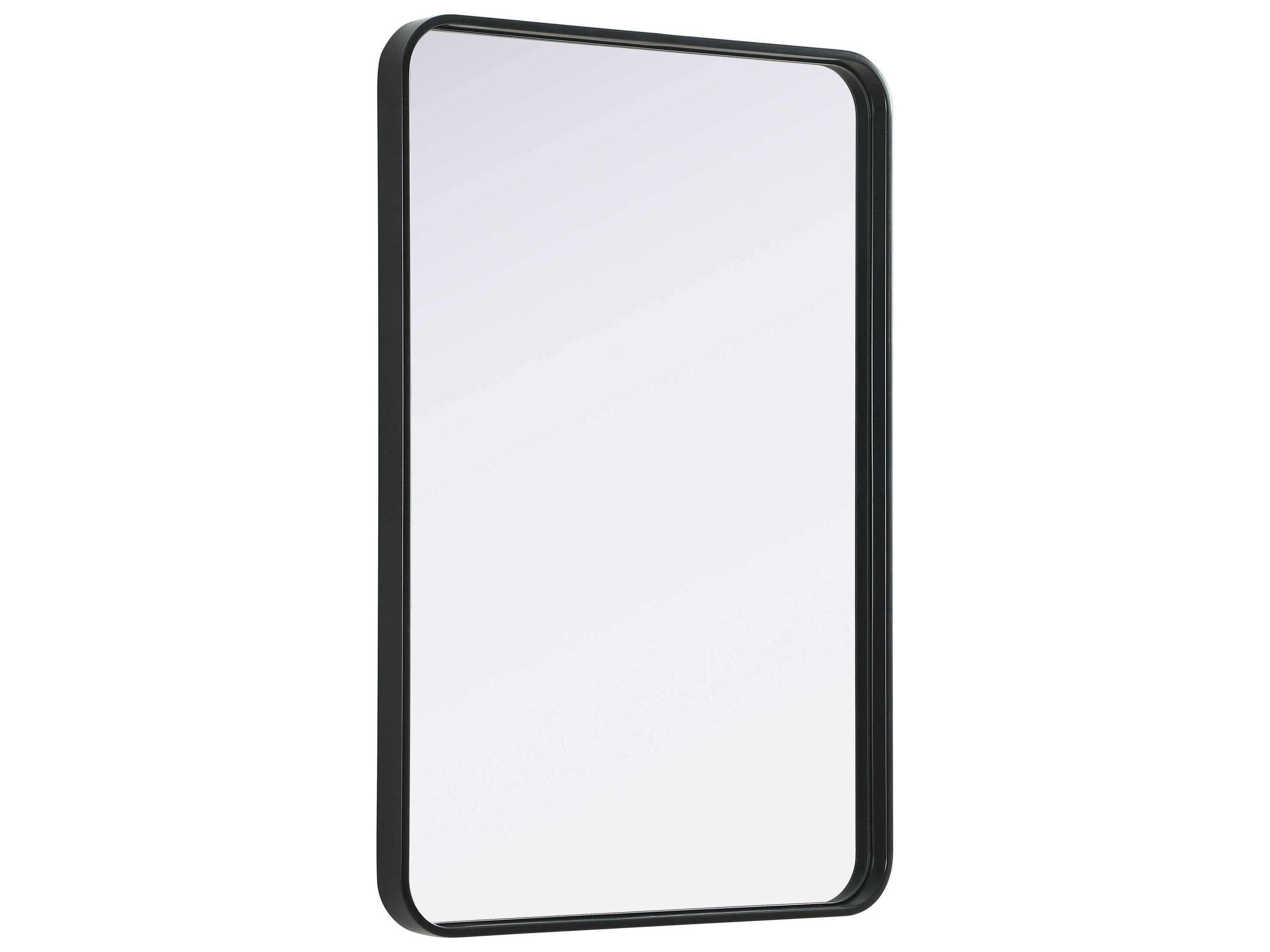 Elegant Lighting Remy Black Rectangular Wall Mirror