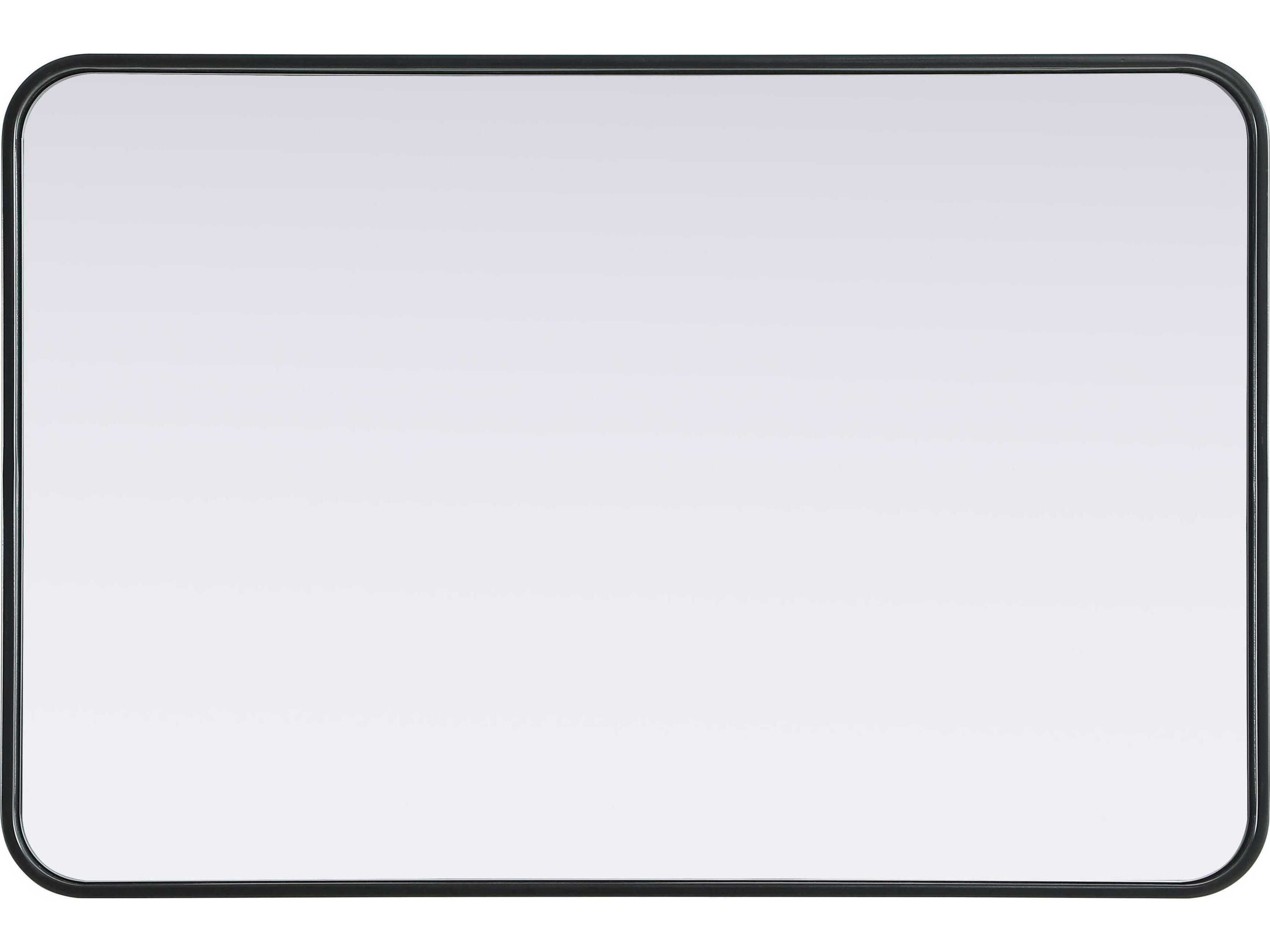 Elegant Lighting Remy Black Rectangular Wall Mirror