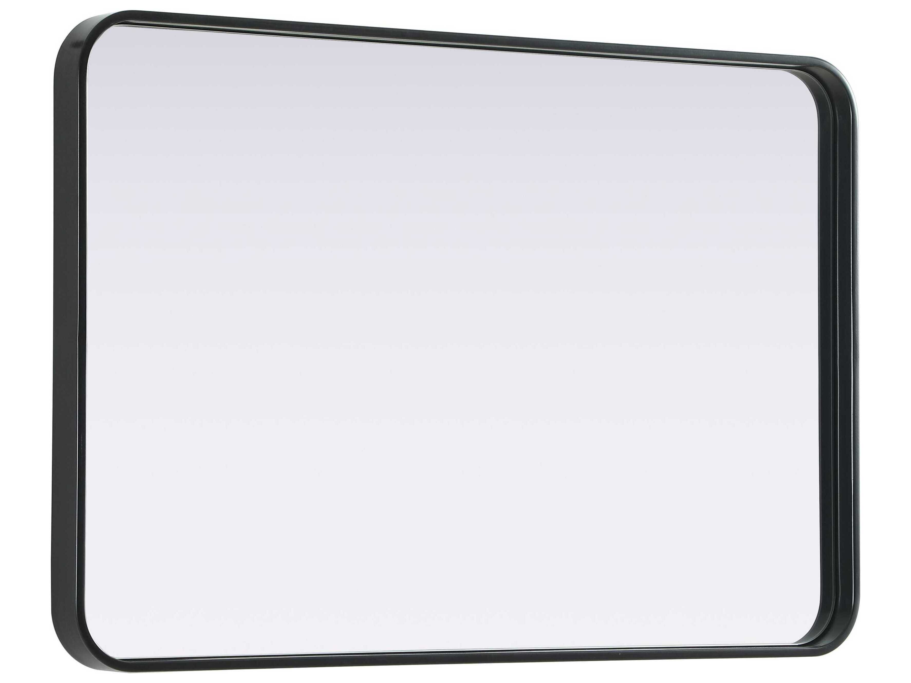 Elegant Lighting Remy Black Rectangular Wall Mirror