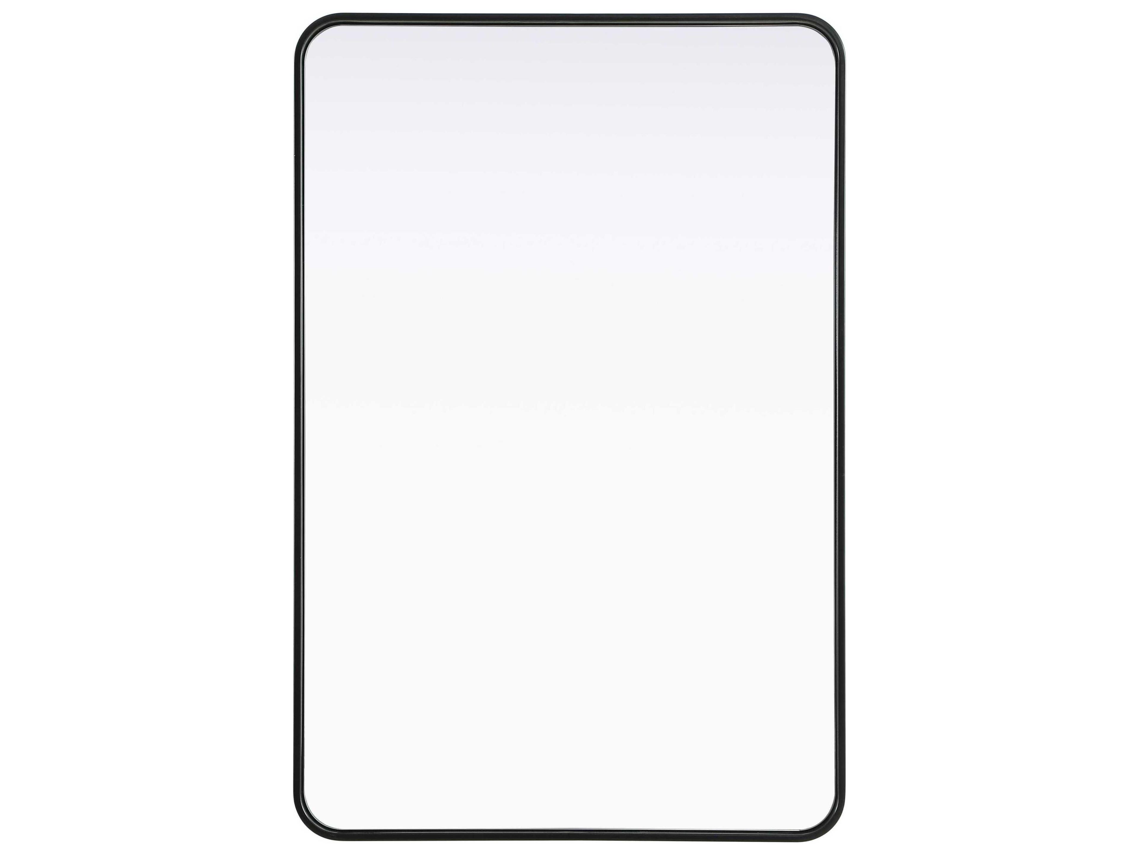 Elegant Lighting Remy Black Rectangular Wall Mirror