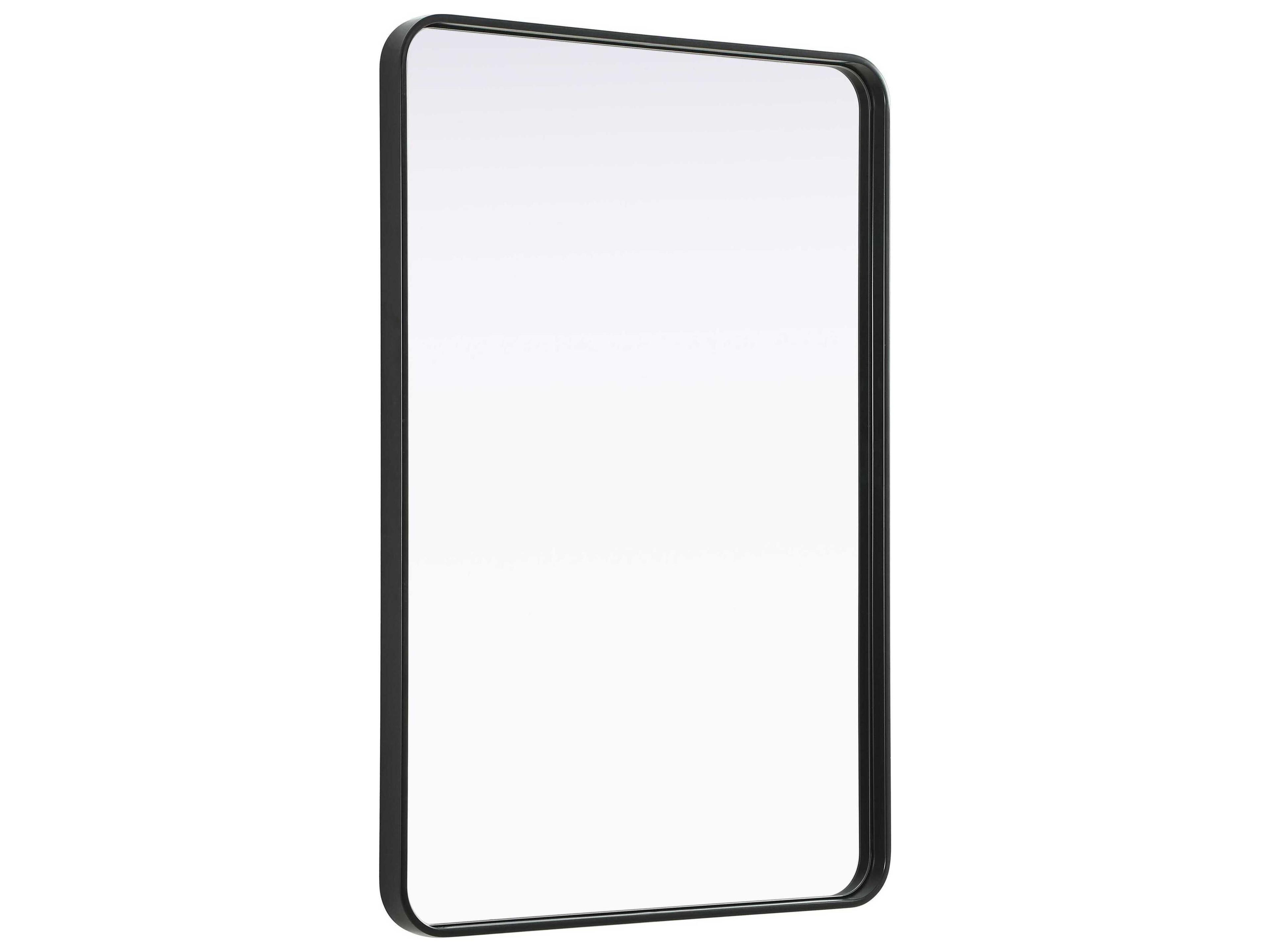 Elegant Lighting Remy Black Rectangular Wall Mirror