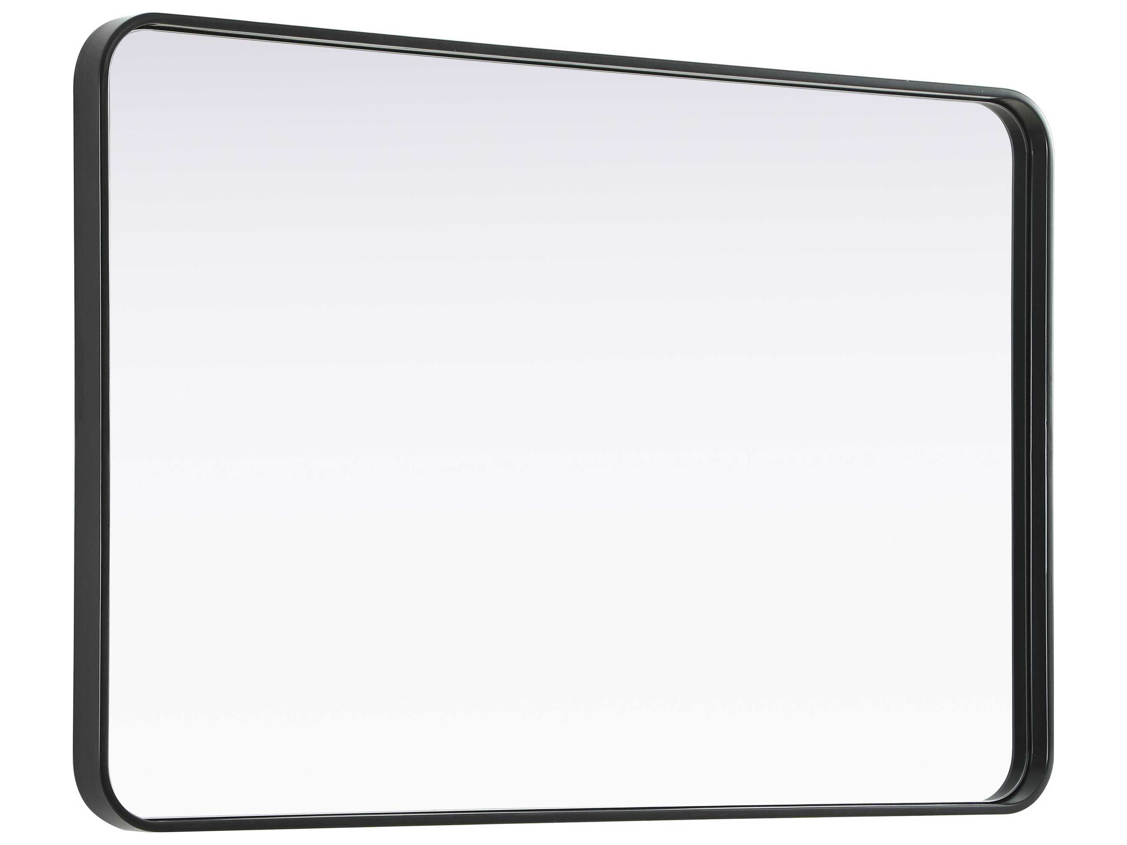 Elegant Lighting Remy Black Rectangular Wall Mirror