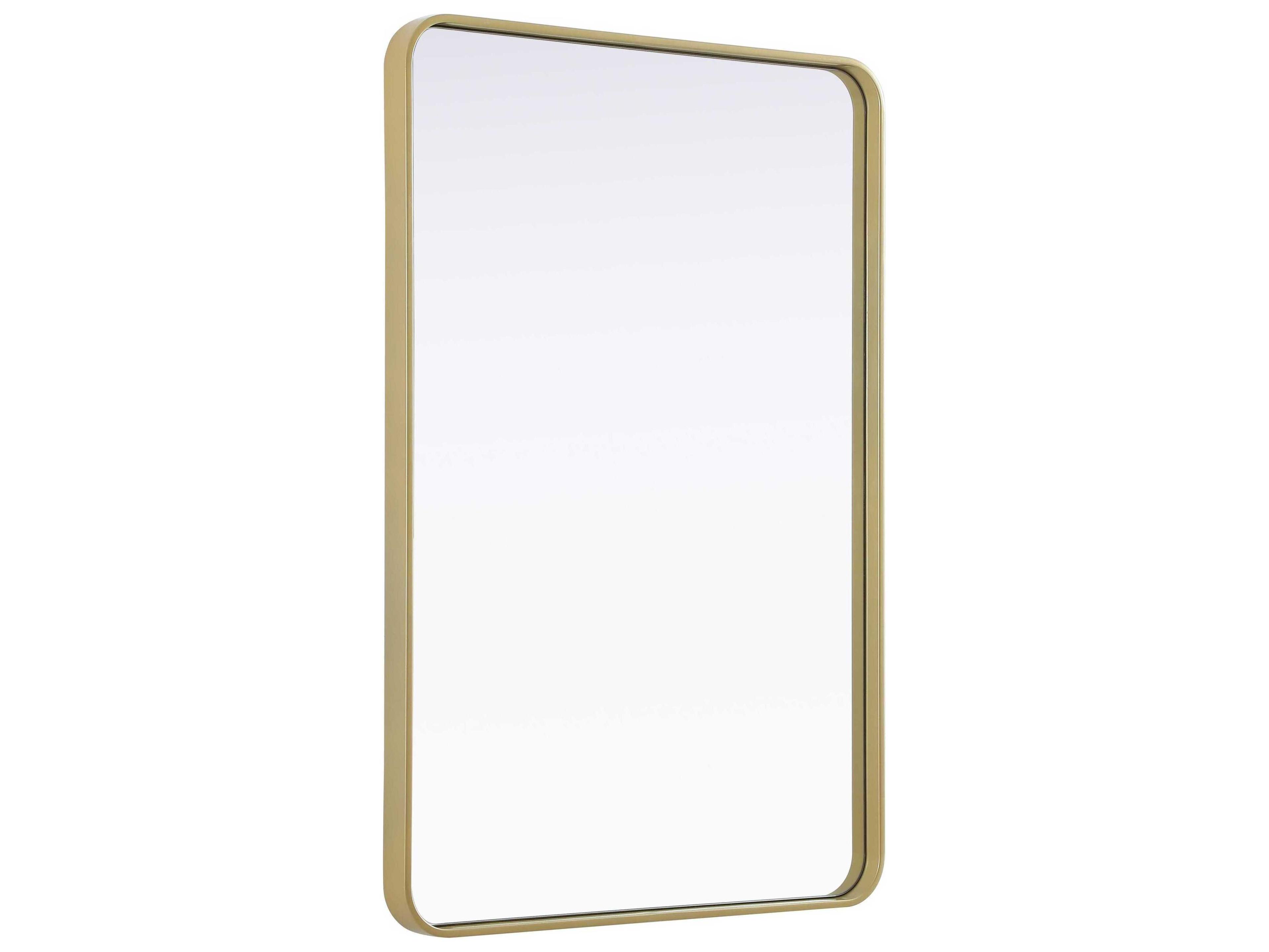 Elegant Lighting Remy Brass Rectangular Wall Mirror