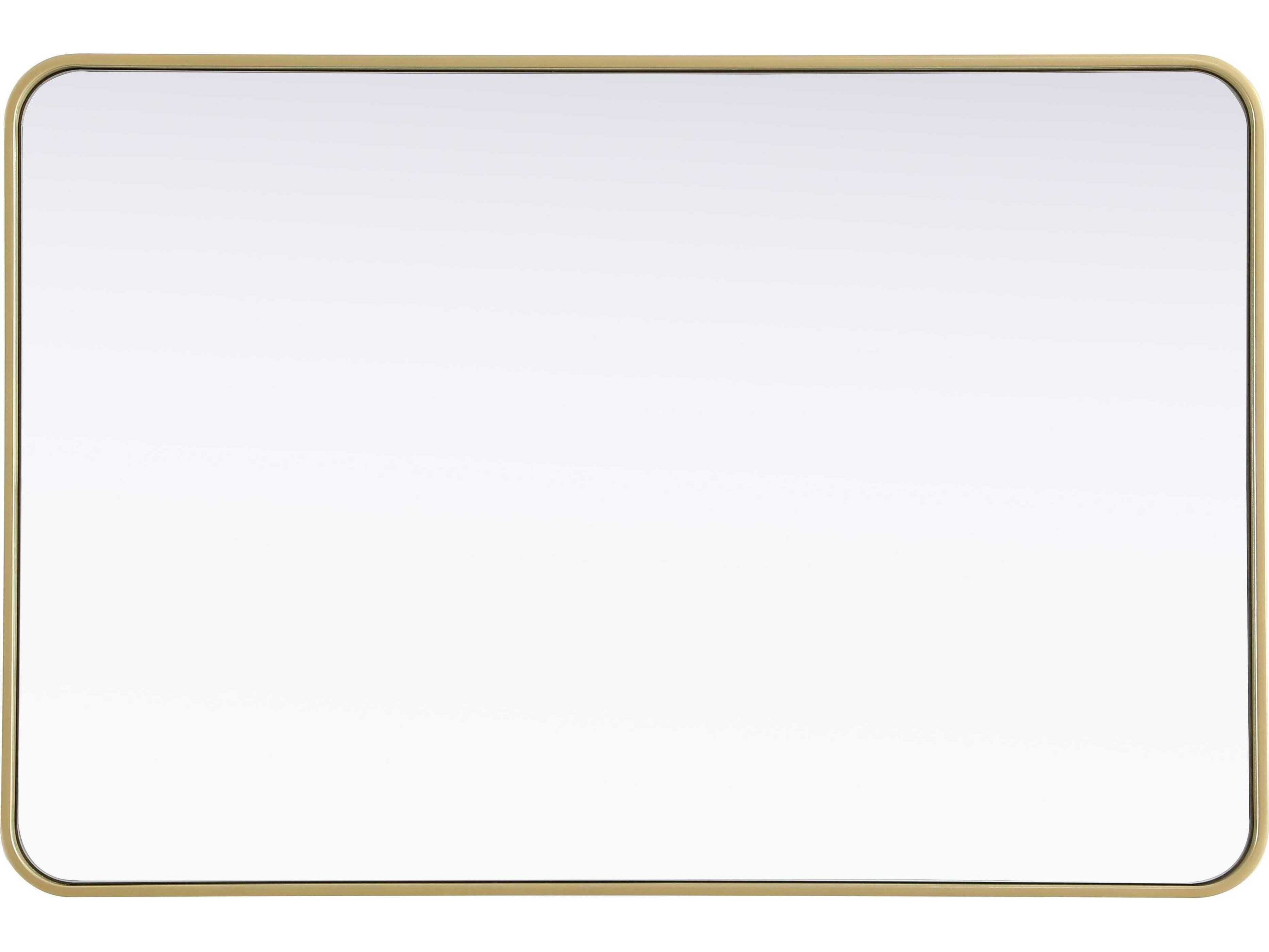 Elegant Lighting Remy Brass Rectangular Wall Mirror
