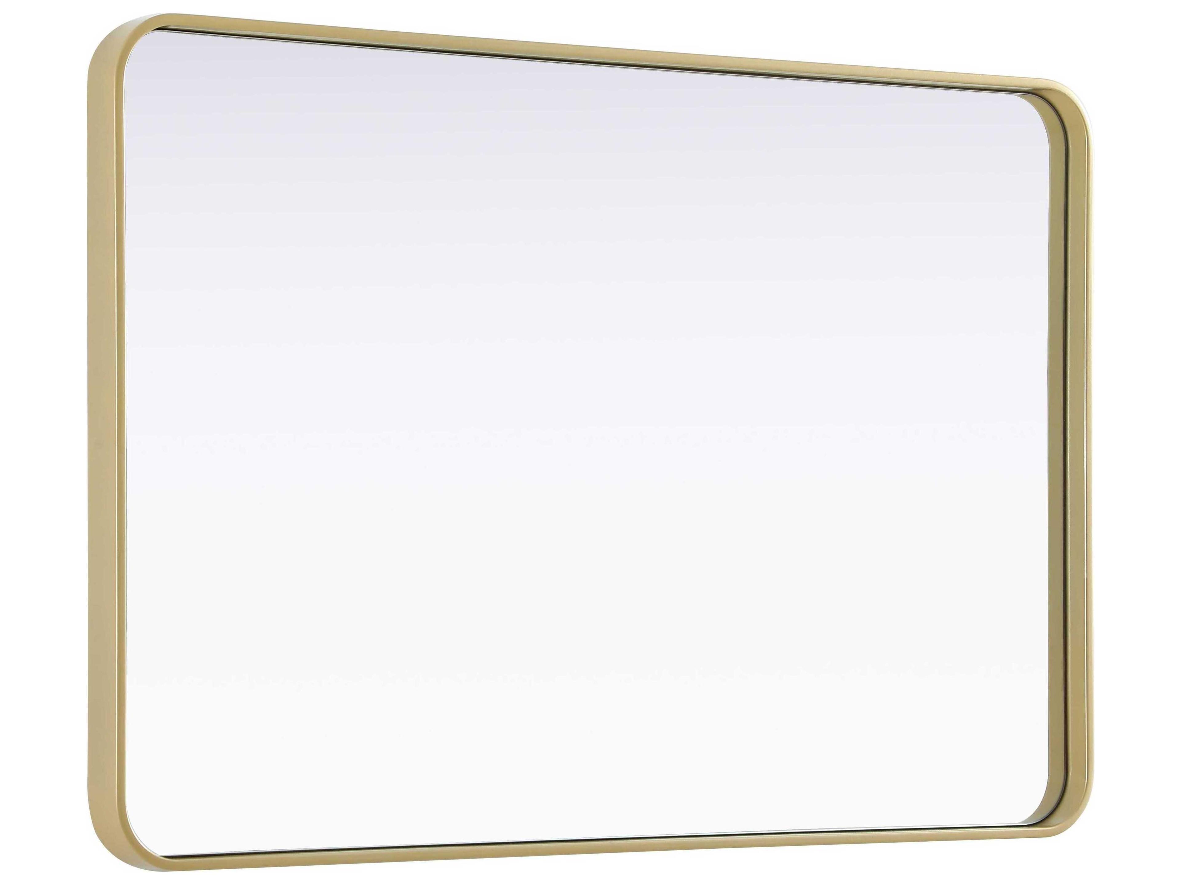 Elegant Lighting Remy Brass Rectangular Wall Mirror