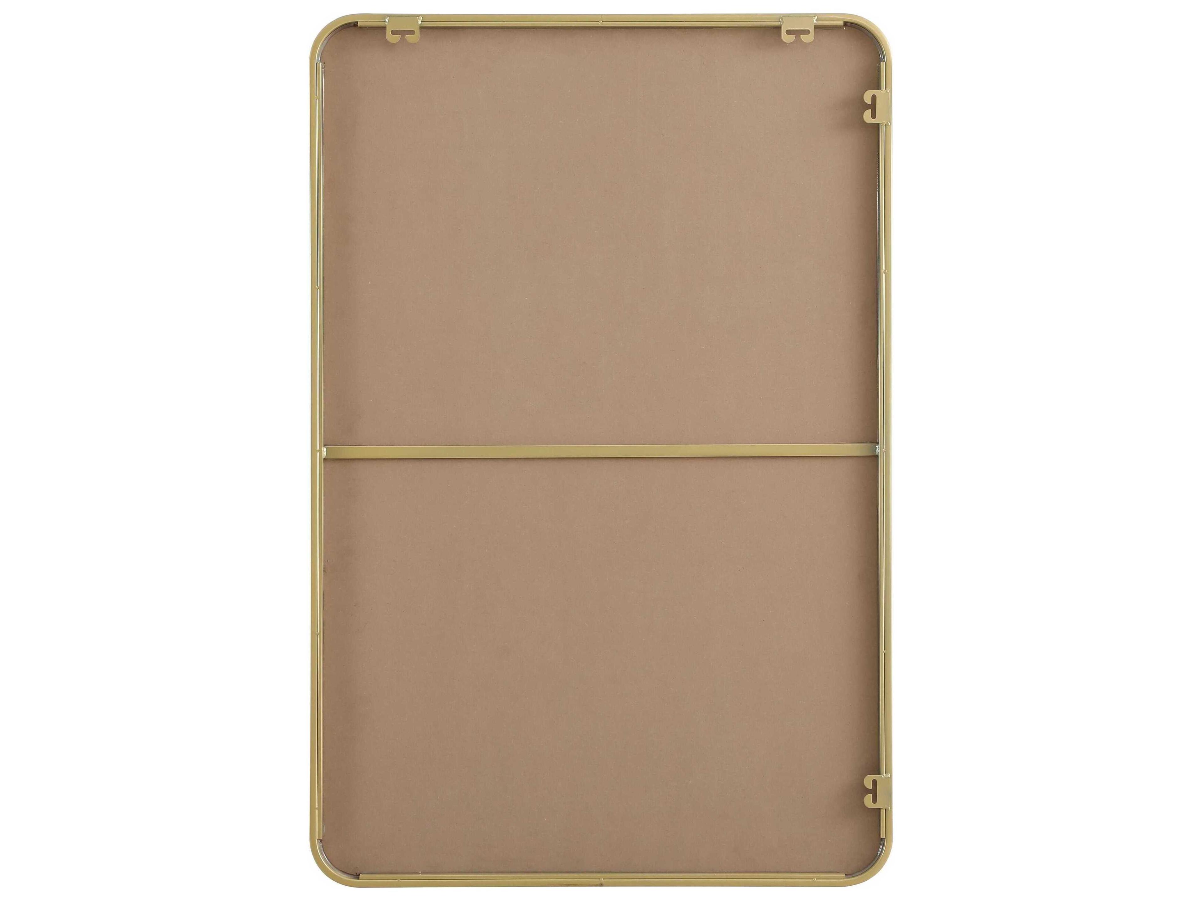 Elegant Lighting Remy Brass Rectangular Wall Mirror