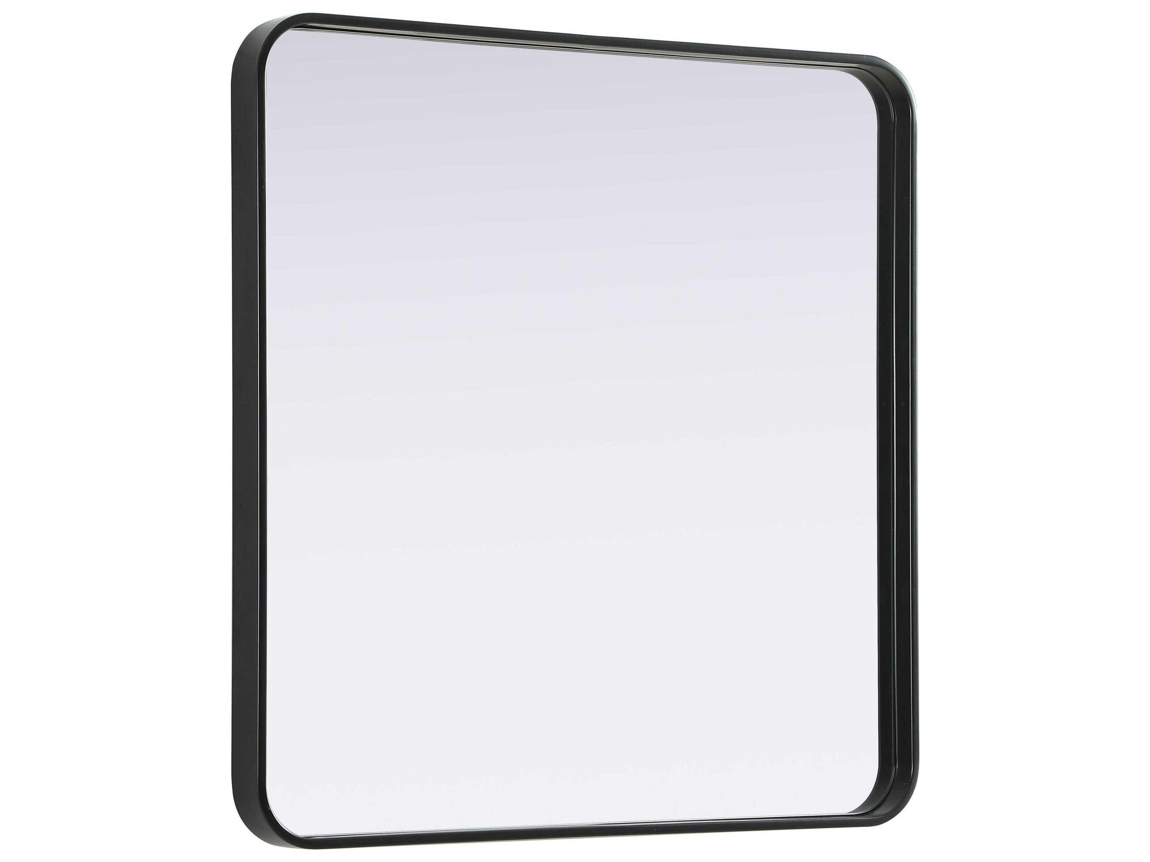Elegant Lighting Remy Black Square Wall Mirror
