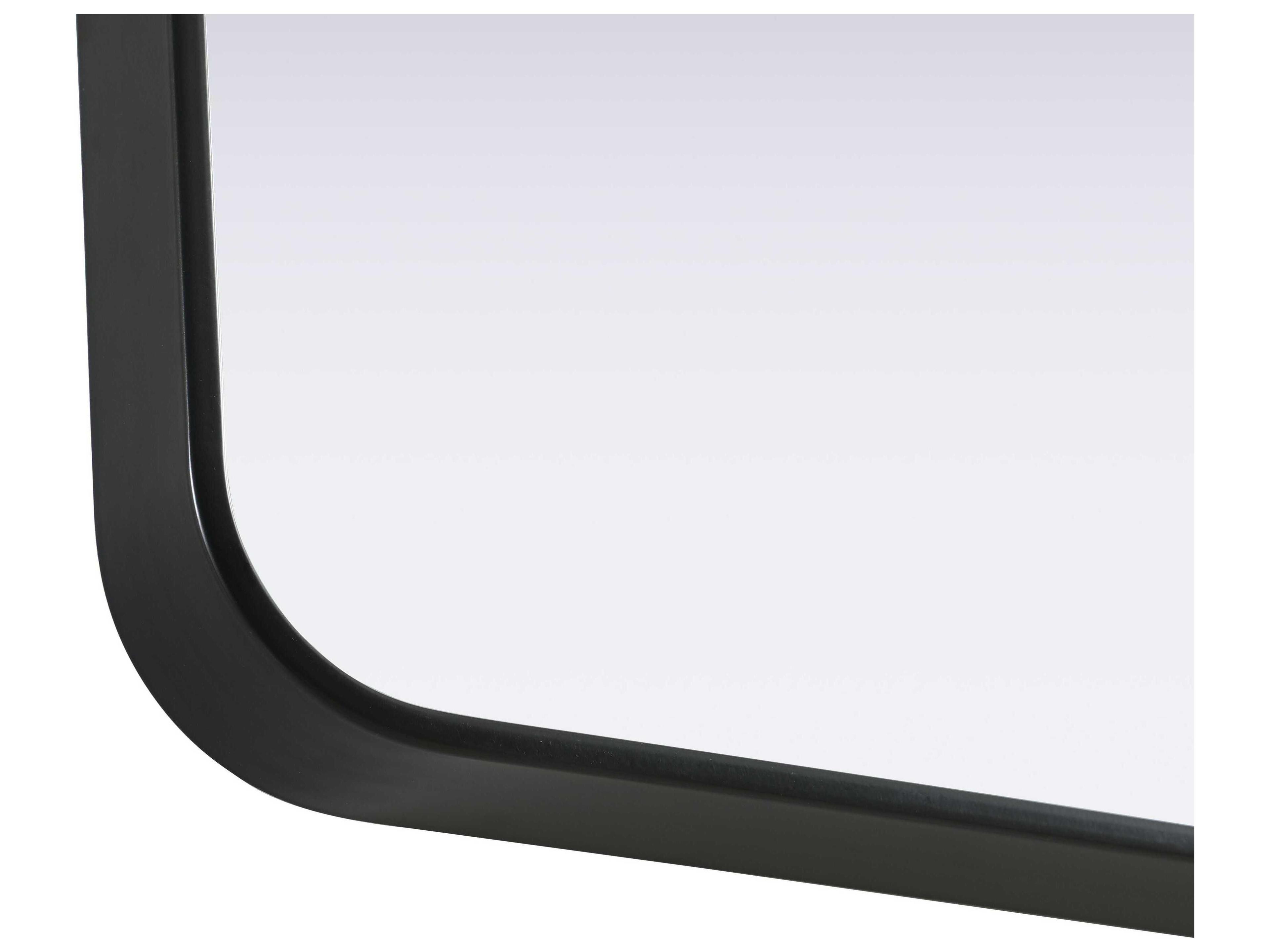 Elegant Lighting Remy Black Square Wall Mirror