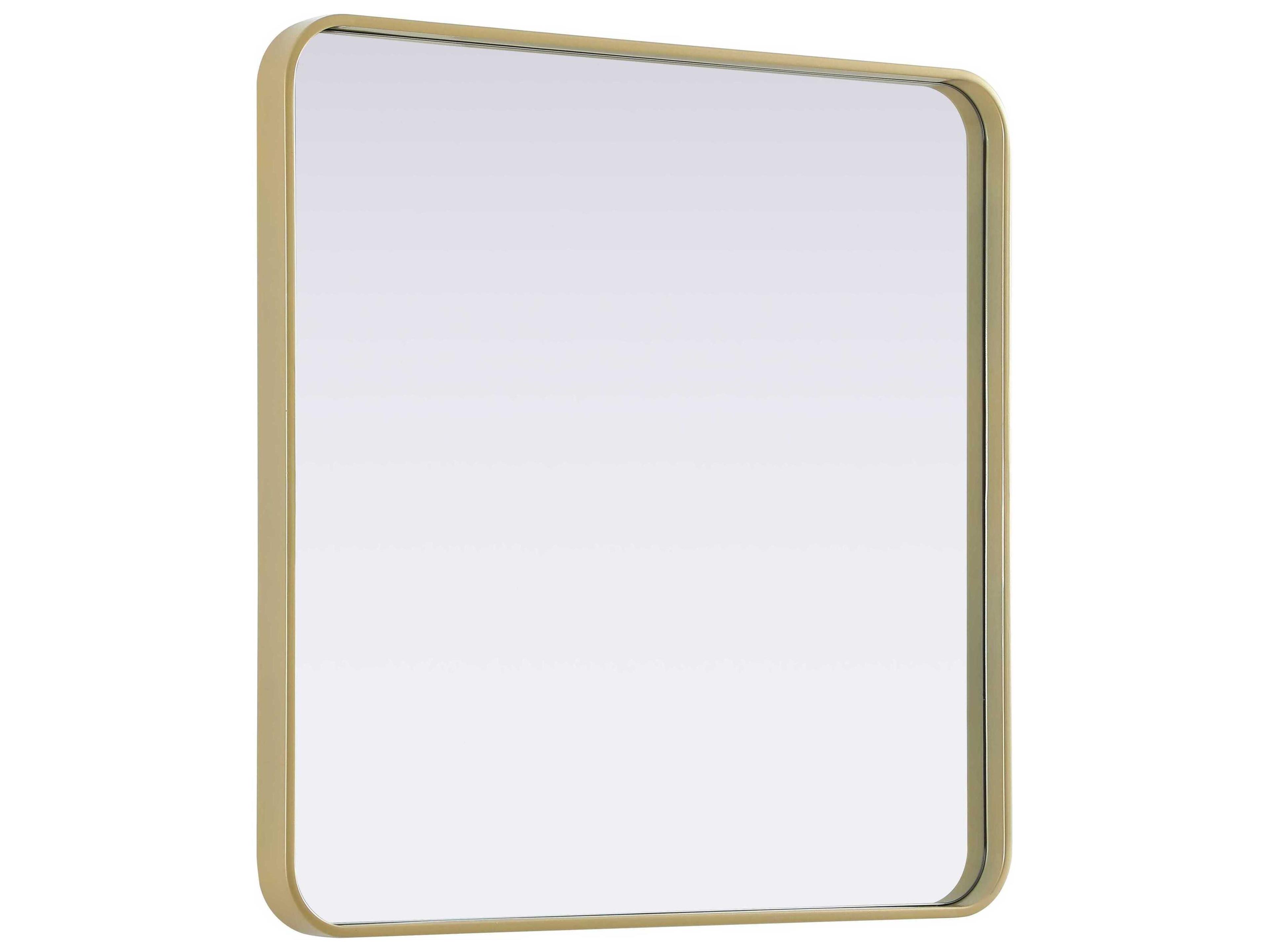 Elegant Lighting Remy Brass Square Wall Mirror
