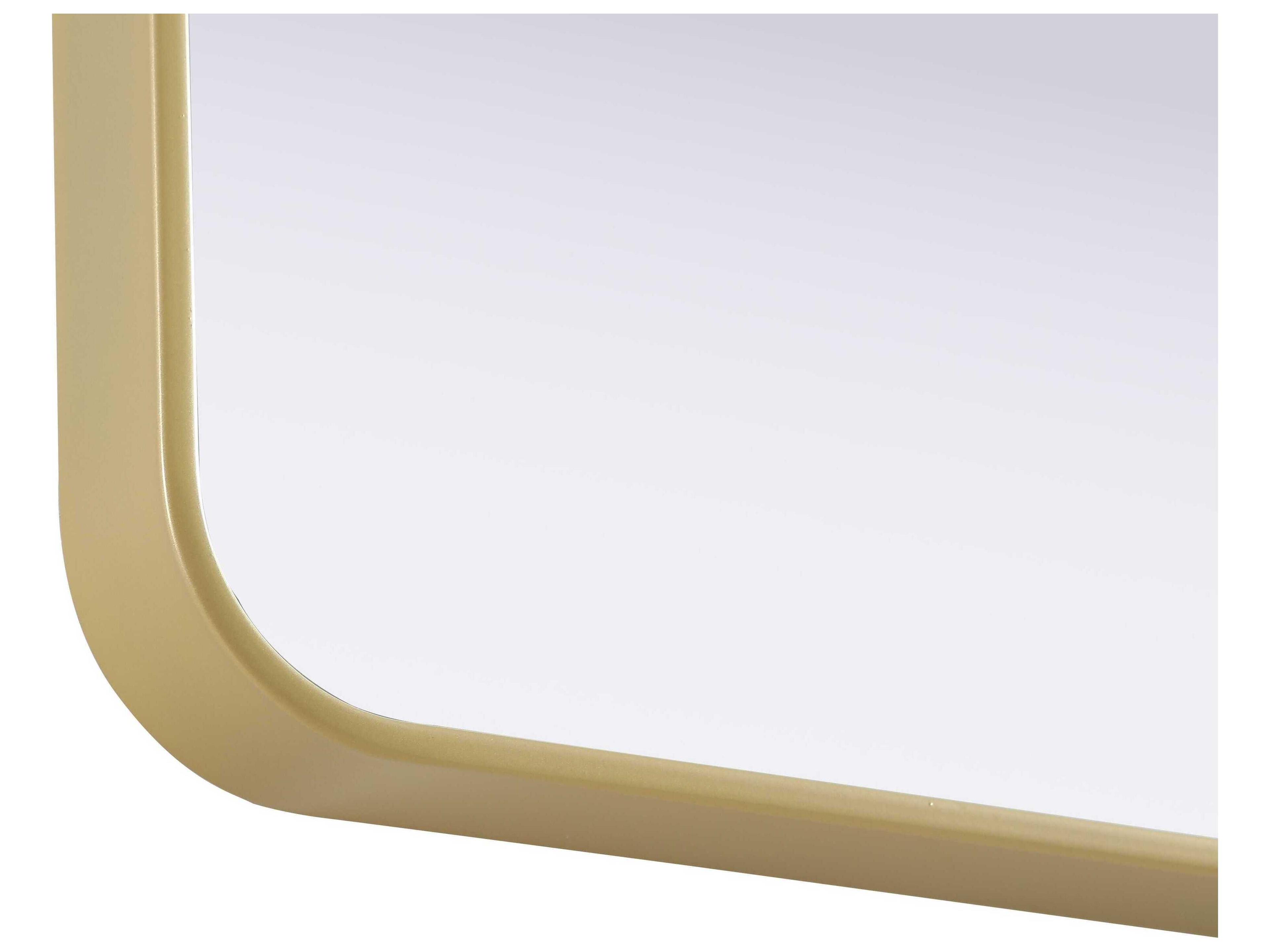 Elegant Lighting Remy Brass Square Wall Mirror