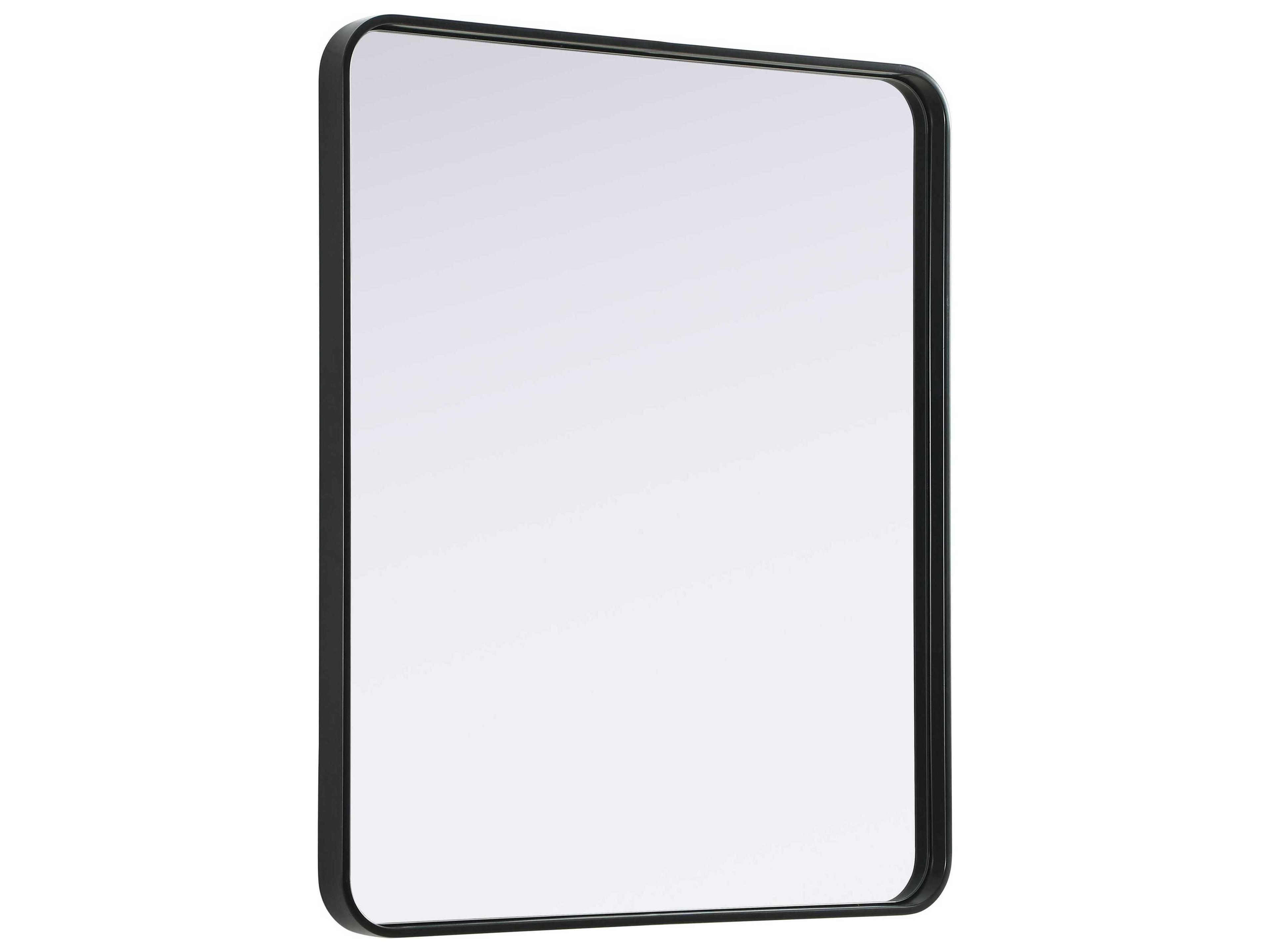 Elegant Lighting Remy Black Rectangular Wall Mirror