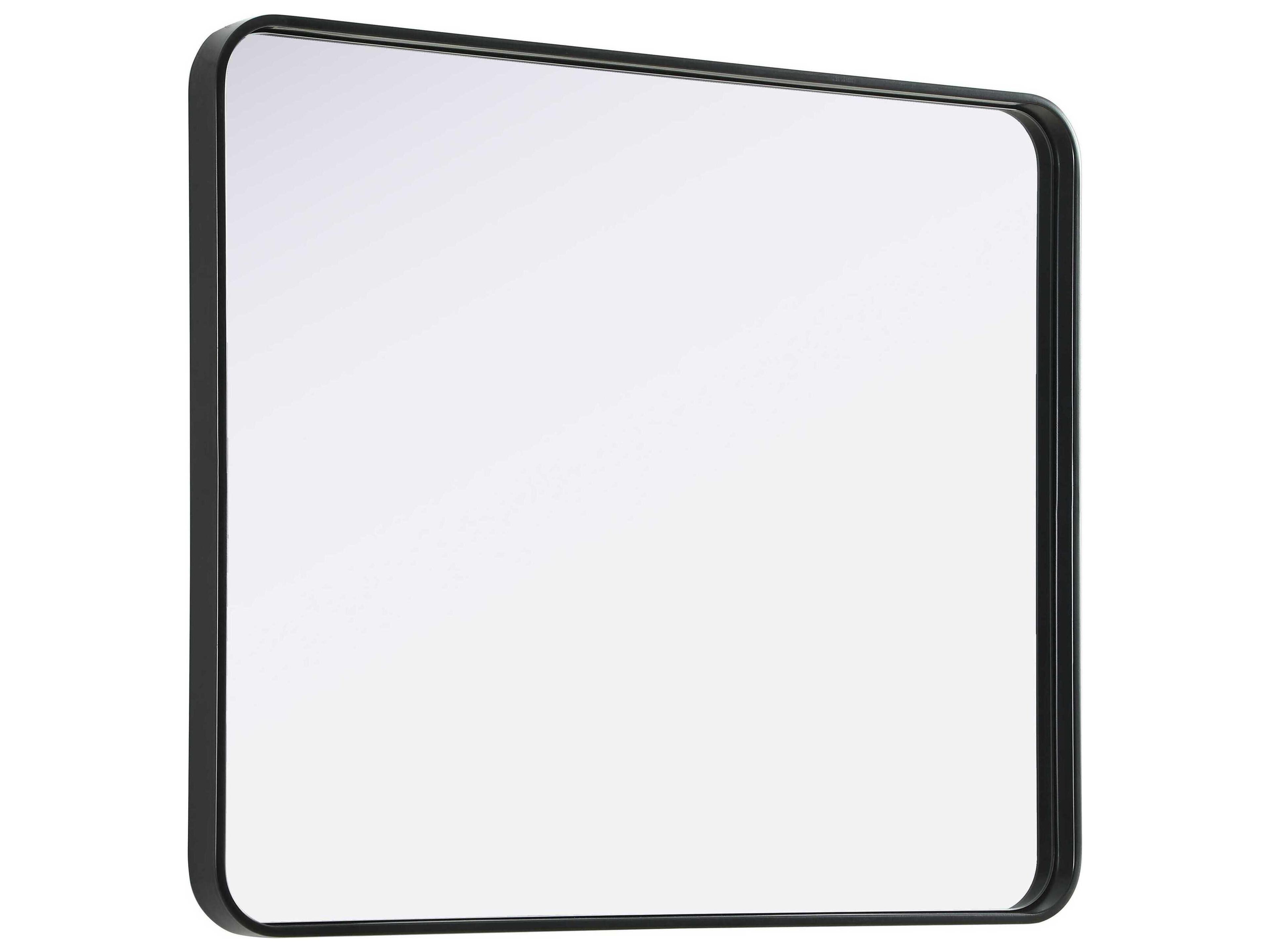 Elegant Lighting Remy Black Rectangular Wall Mirror