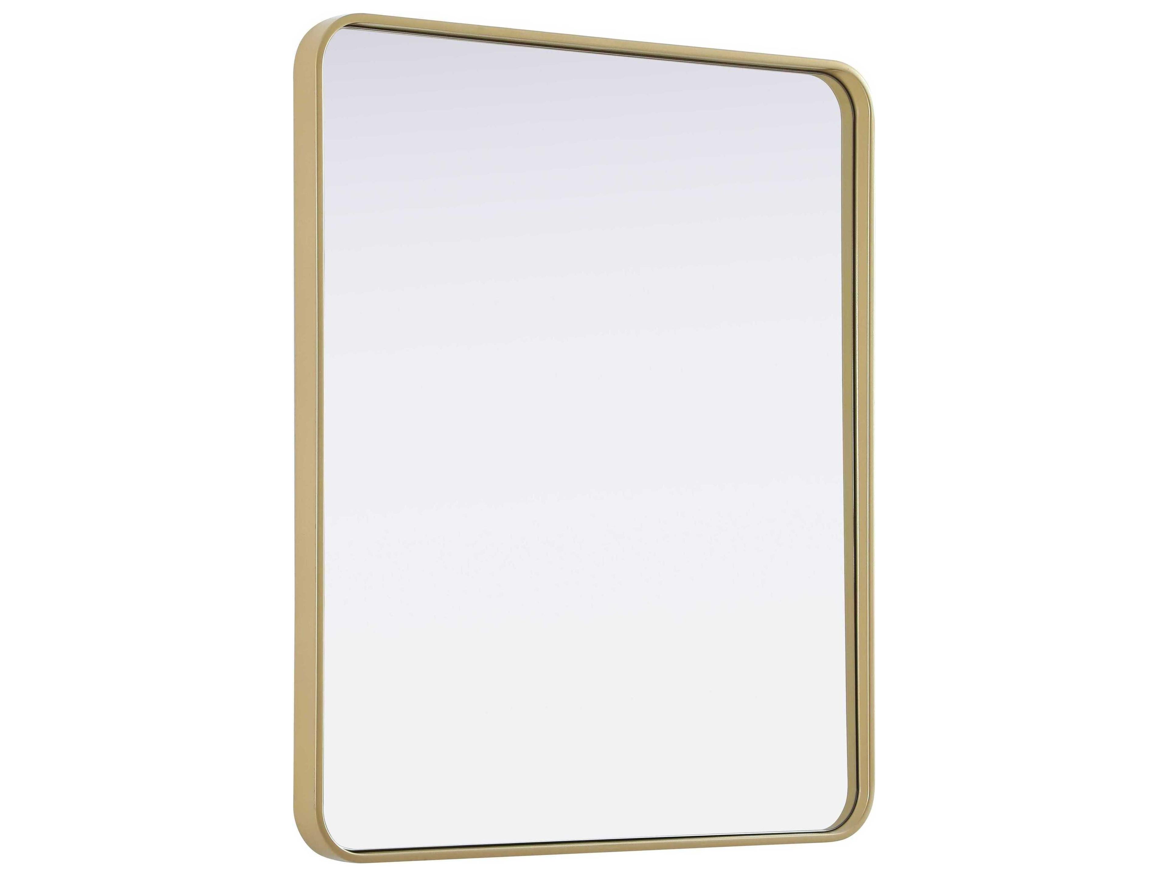 Elegant Lighting Remy Brass Rectangular Wall Mirror
