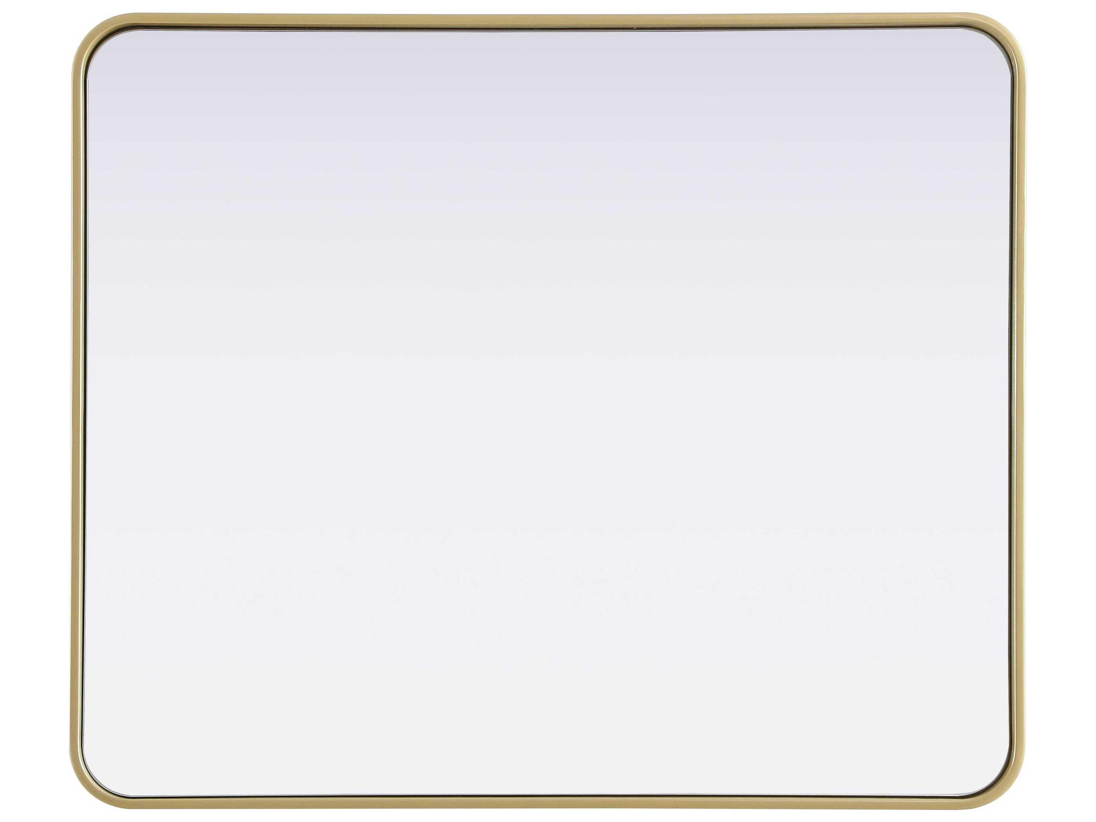 Elegant Lighting Remy Brass Rectangular Wall Mirror