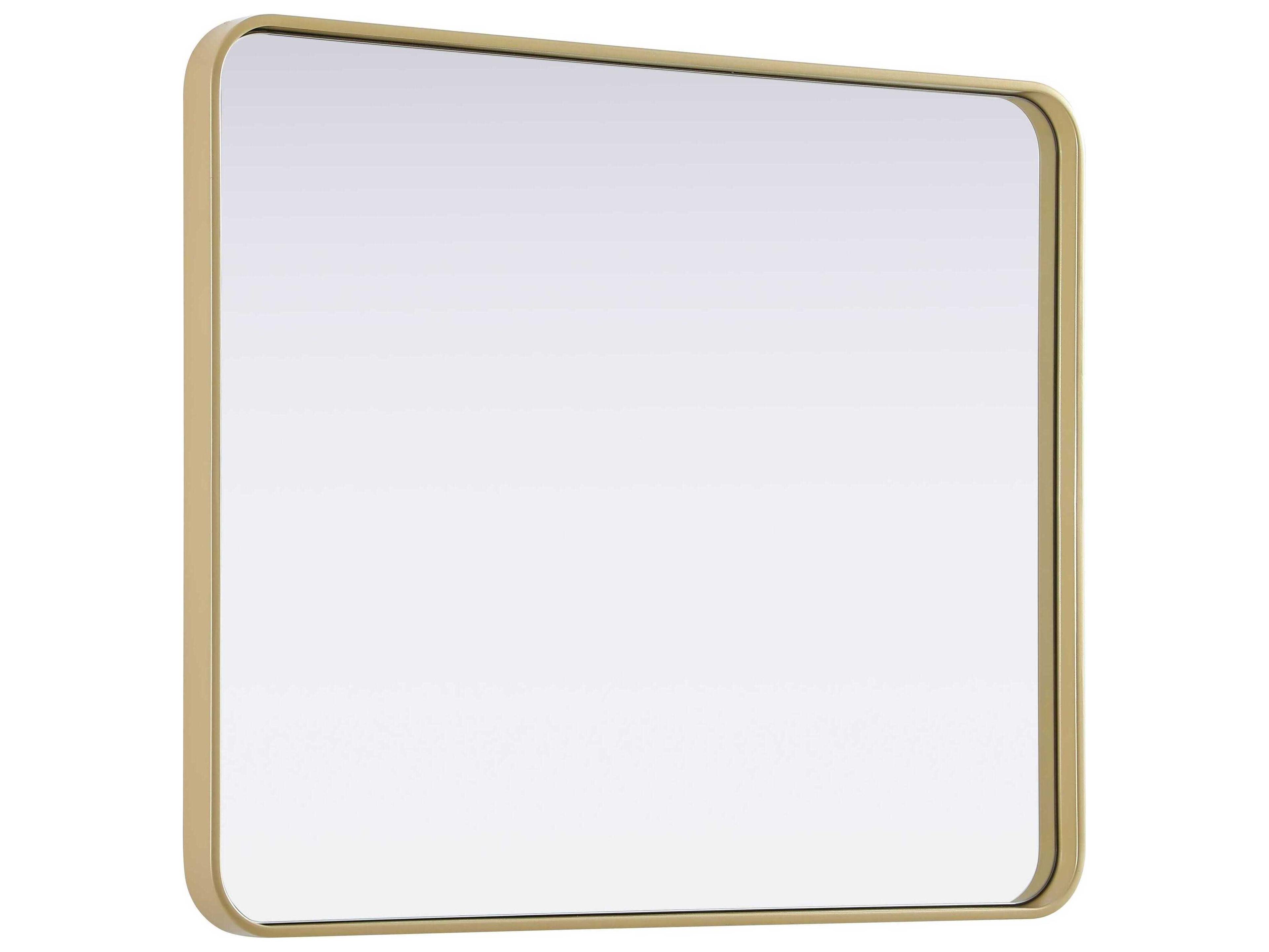 Elegant Lighting Remy Brass Rectangular Wall Mirror