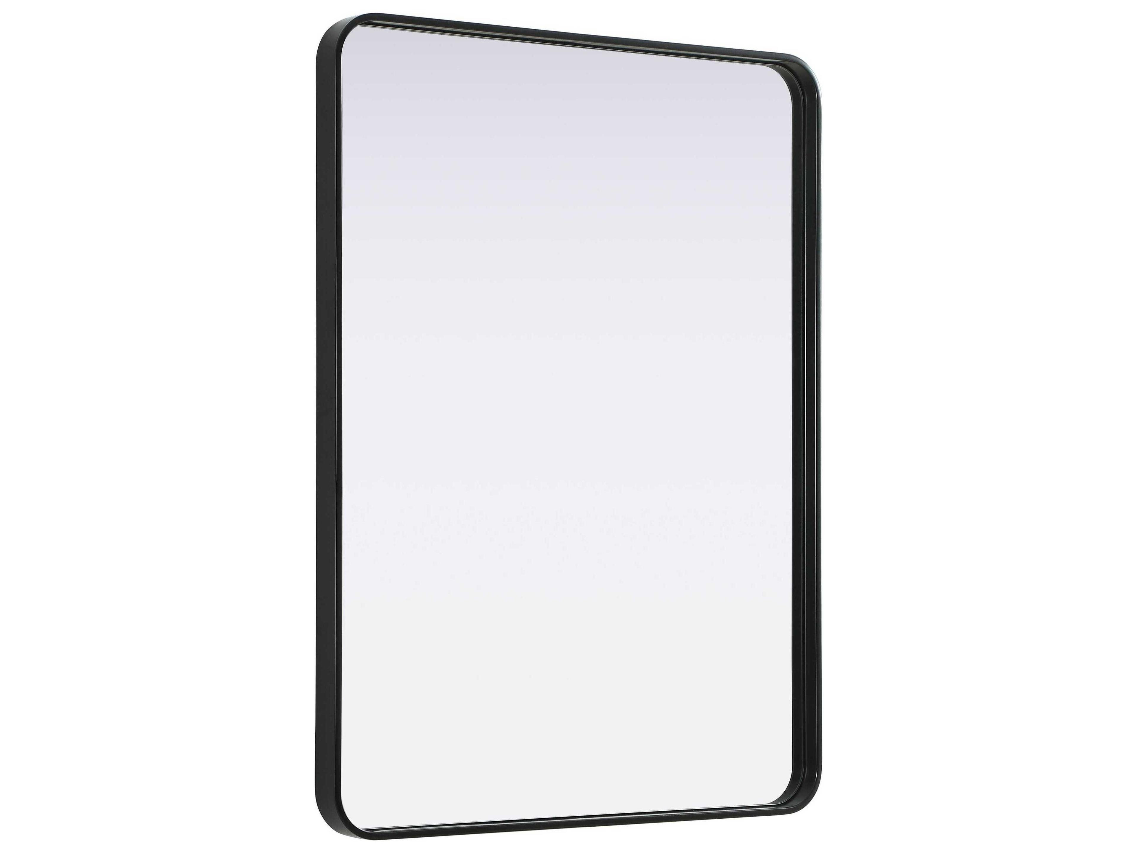 Elegant Lighting Remy Black Rectangular Wall Mirror