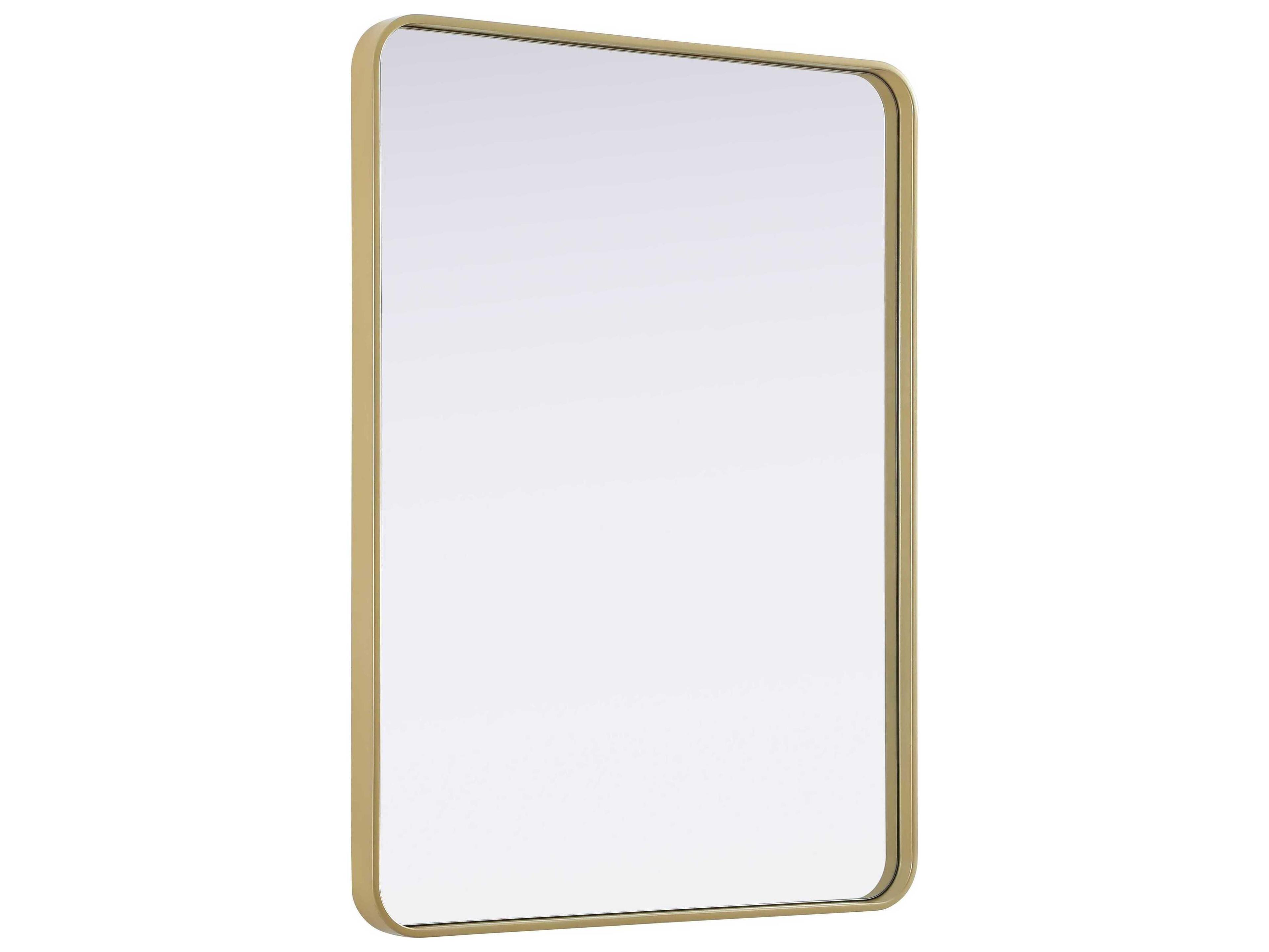 Elegant Lighting Remy Brass Rectangular Wall Mirror