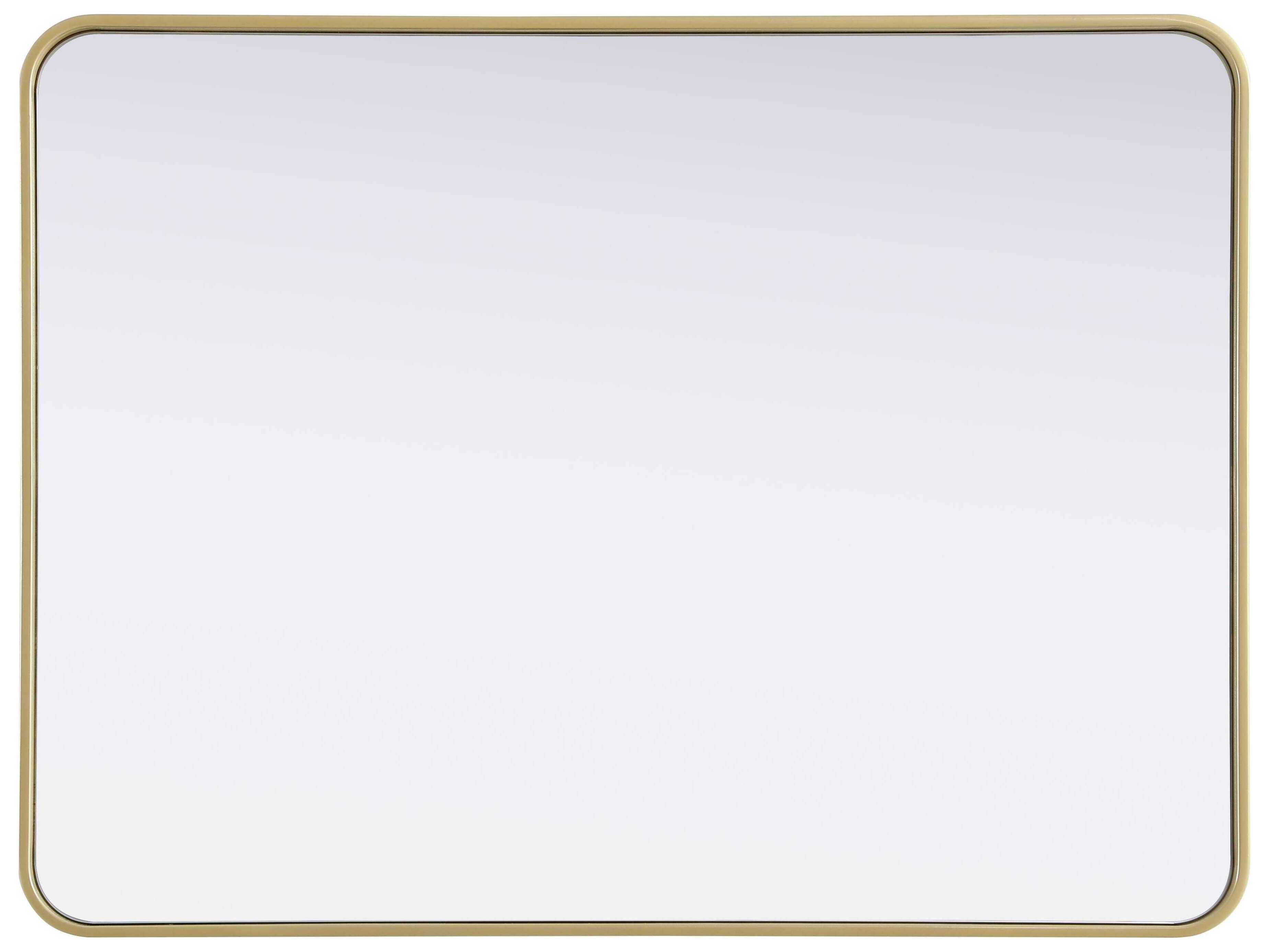 Elegant Lighting Remy Brass Rectangular Wall Mirror