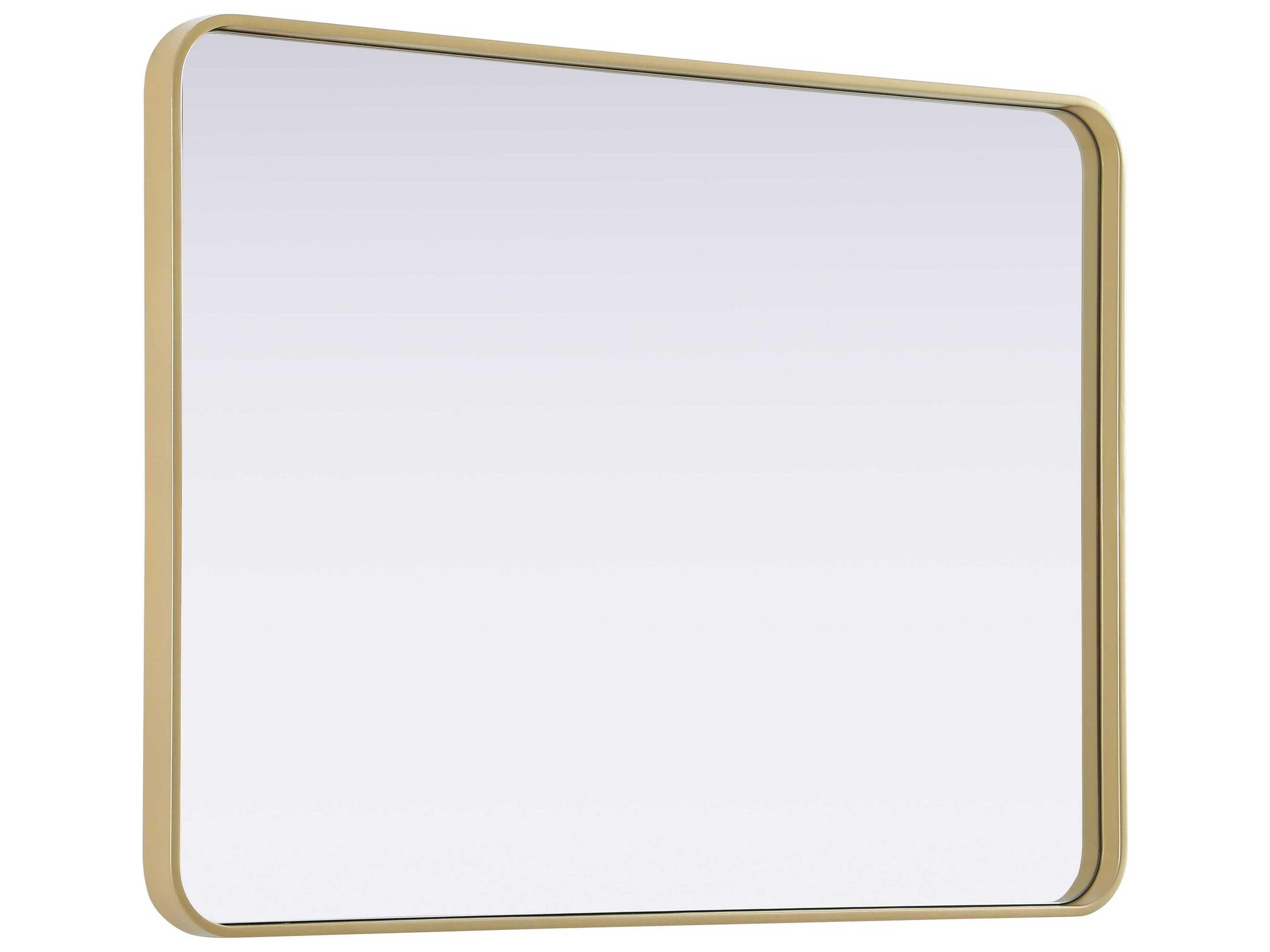 Elegant Lighting Remy Brass Rectangular Wall Mirror