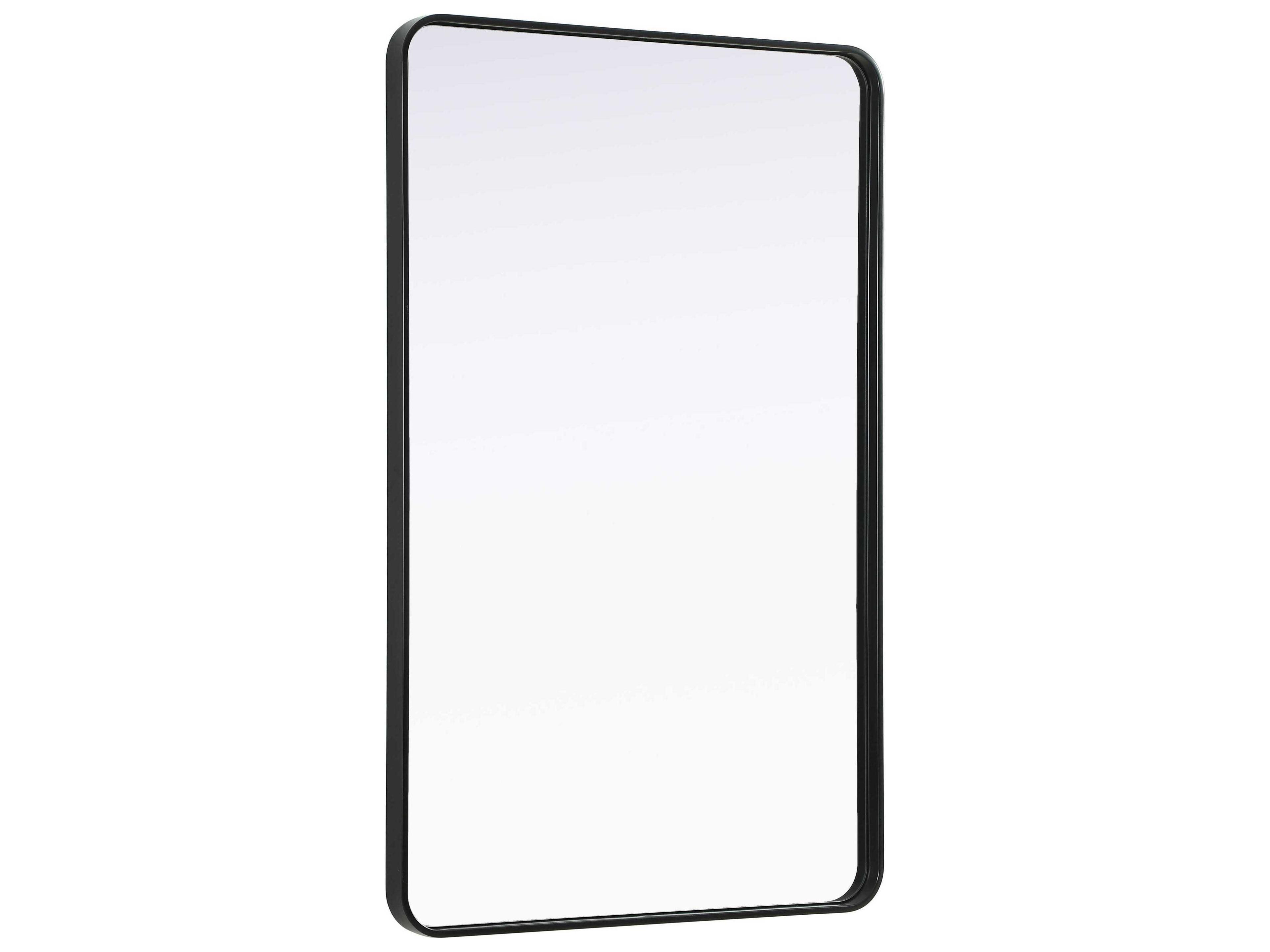 Elegant Lighting Remy Black Rectangular Wall Mirror