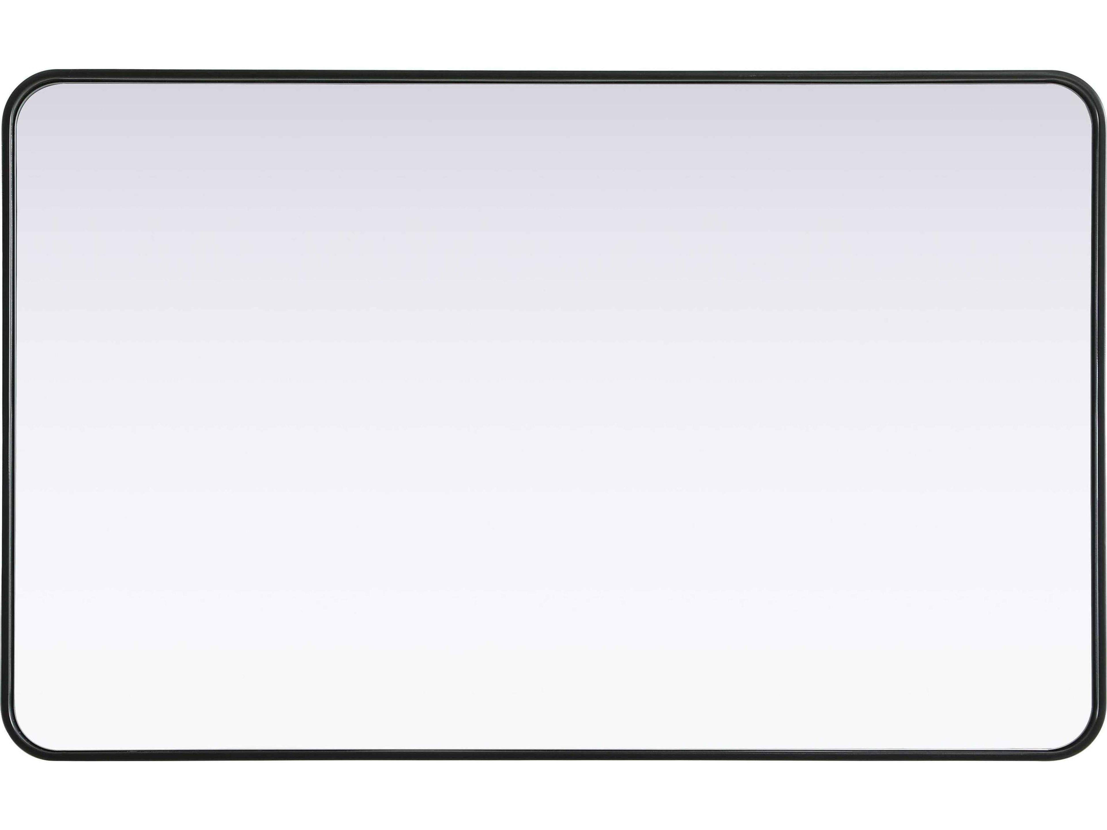 Elegant Lighting Remy Black Rectangular Wall Mirror