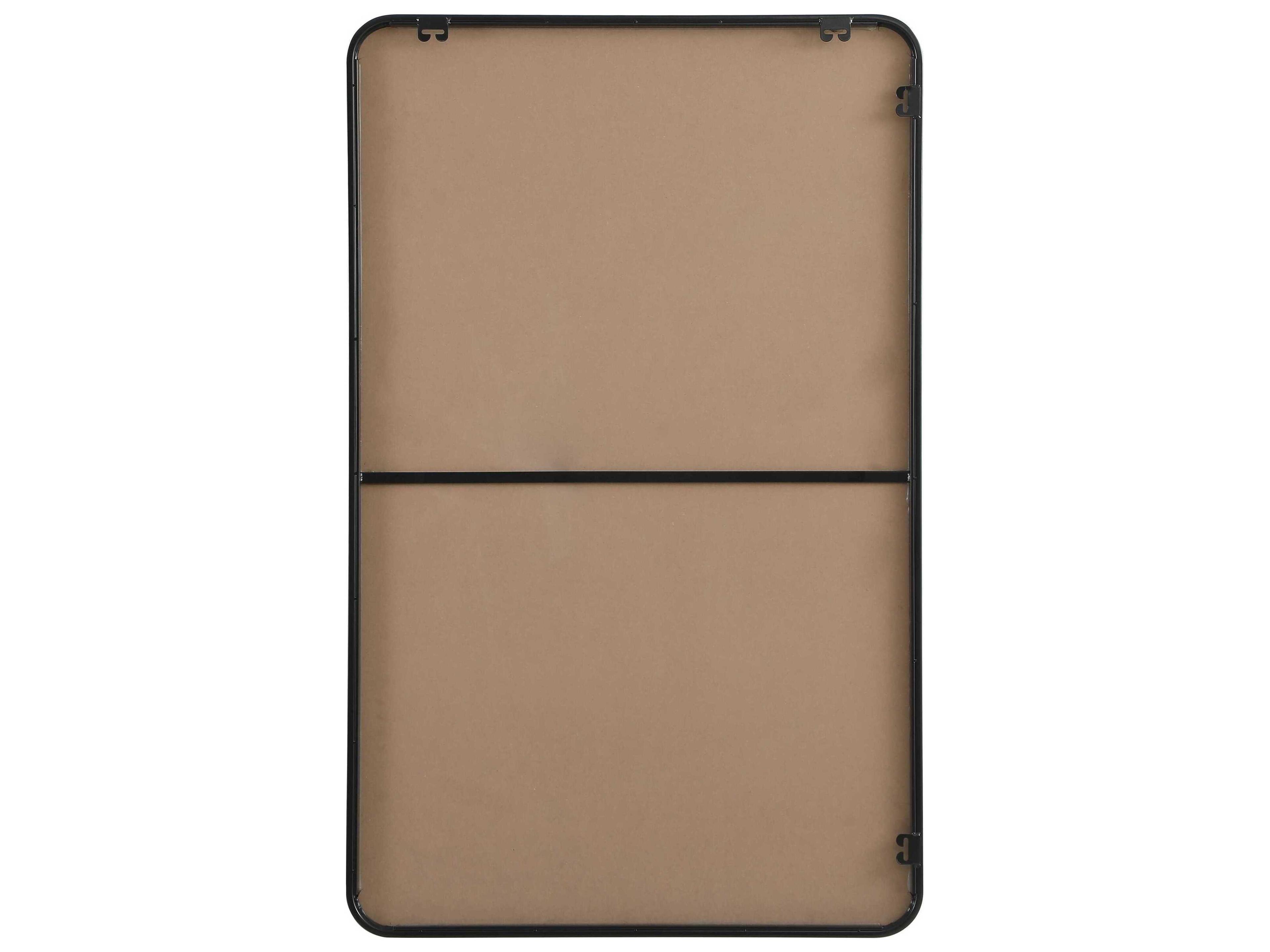 Elegant Lighting Remy Black Rectangular Wall Mirror