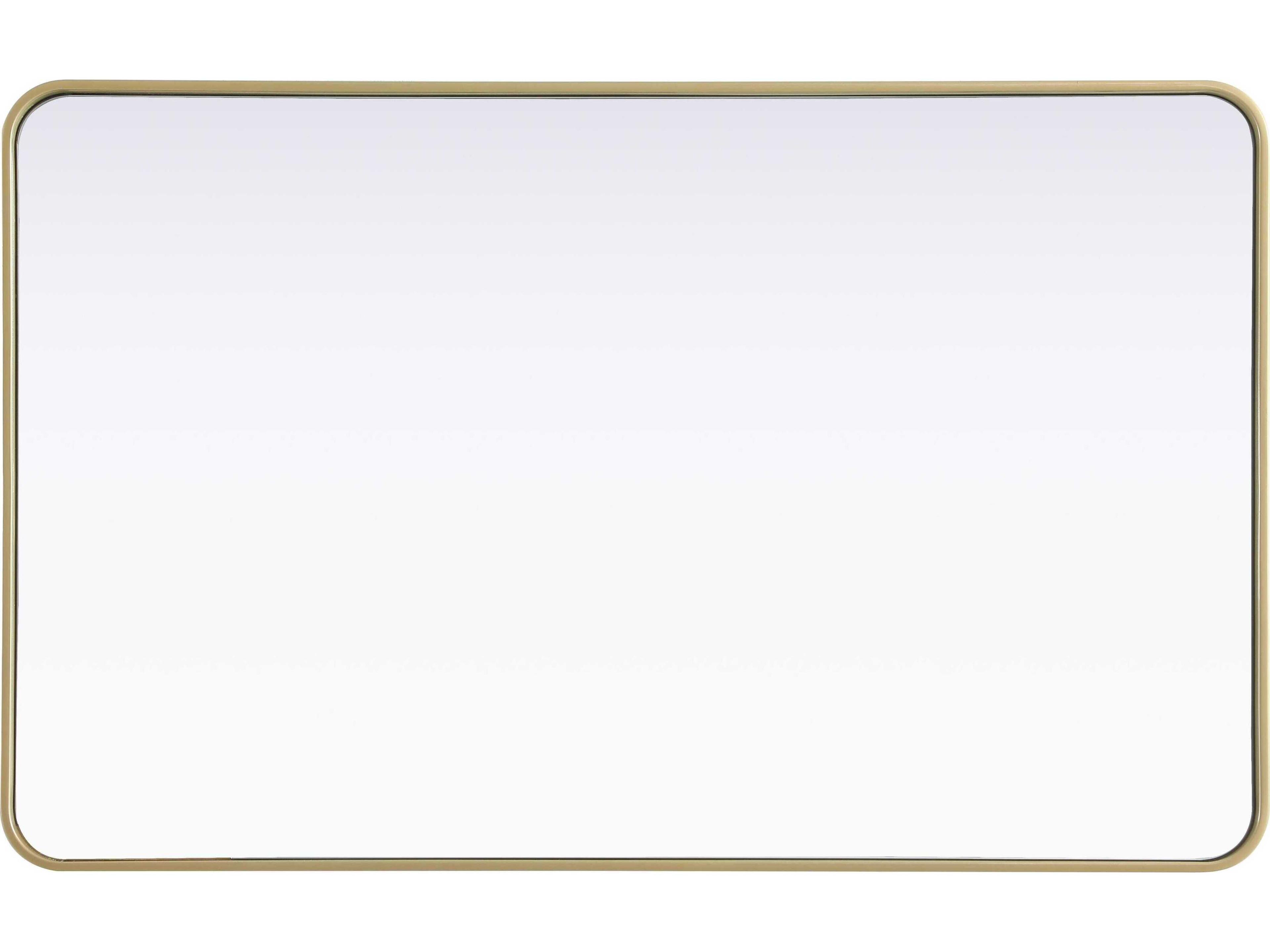 Elegant Lighting Remy Brass Rectangular Wall Mirror