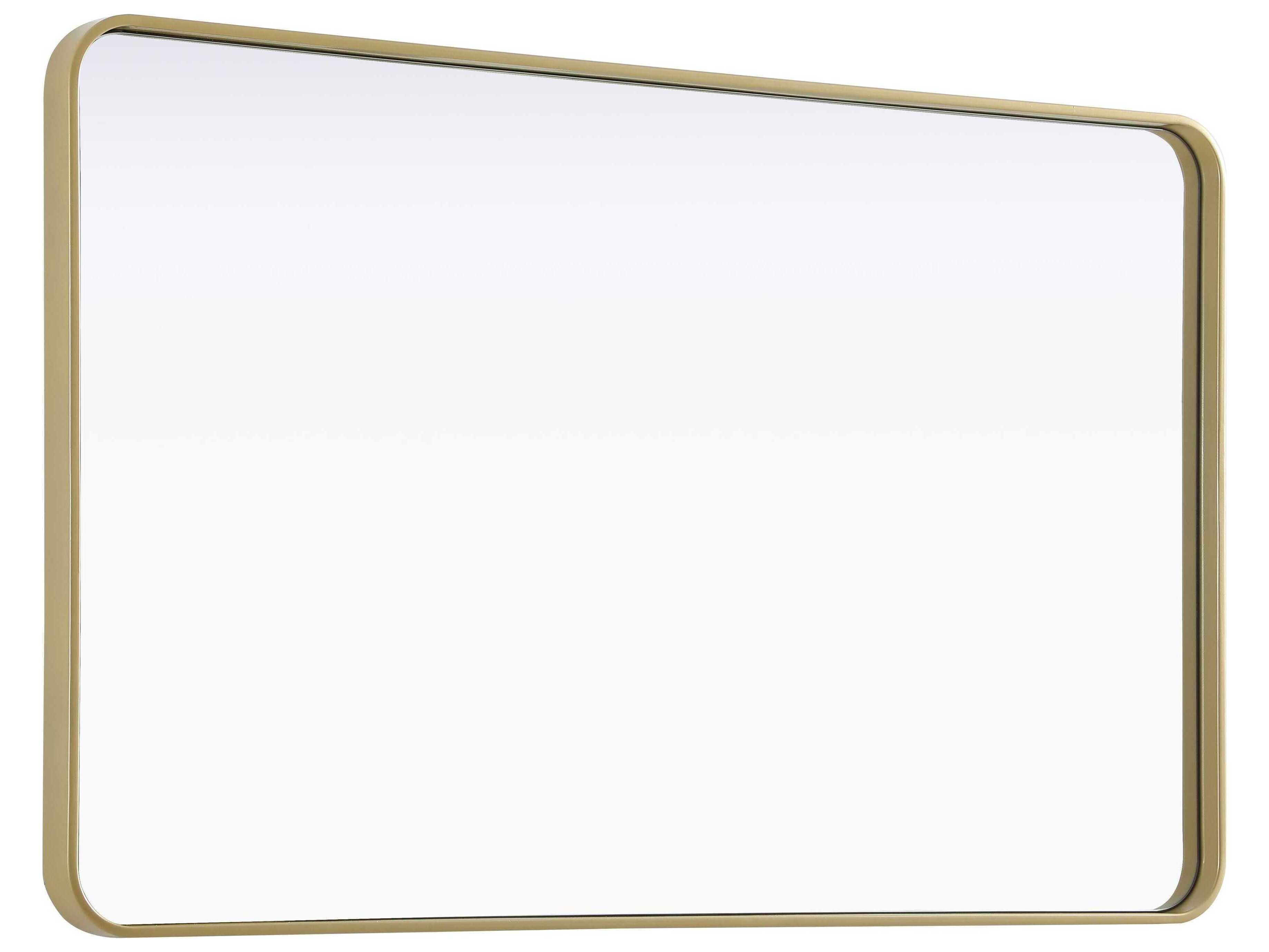 Elegant Lighting Remy Brass Rectangular Wall Mirror