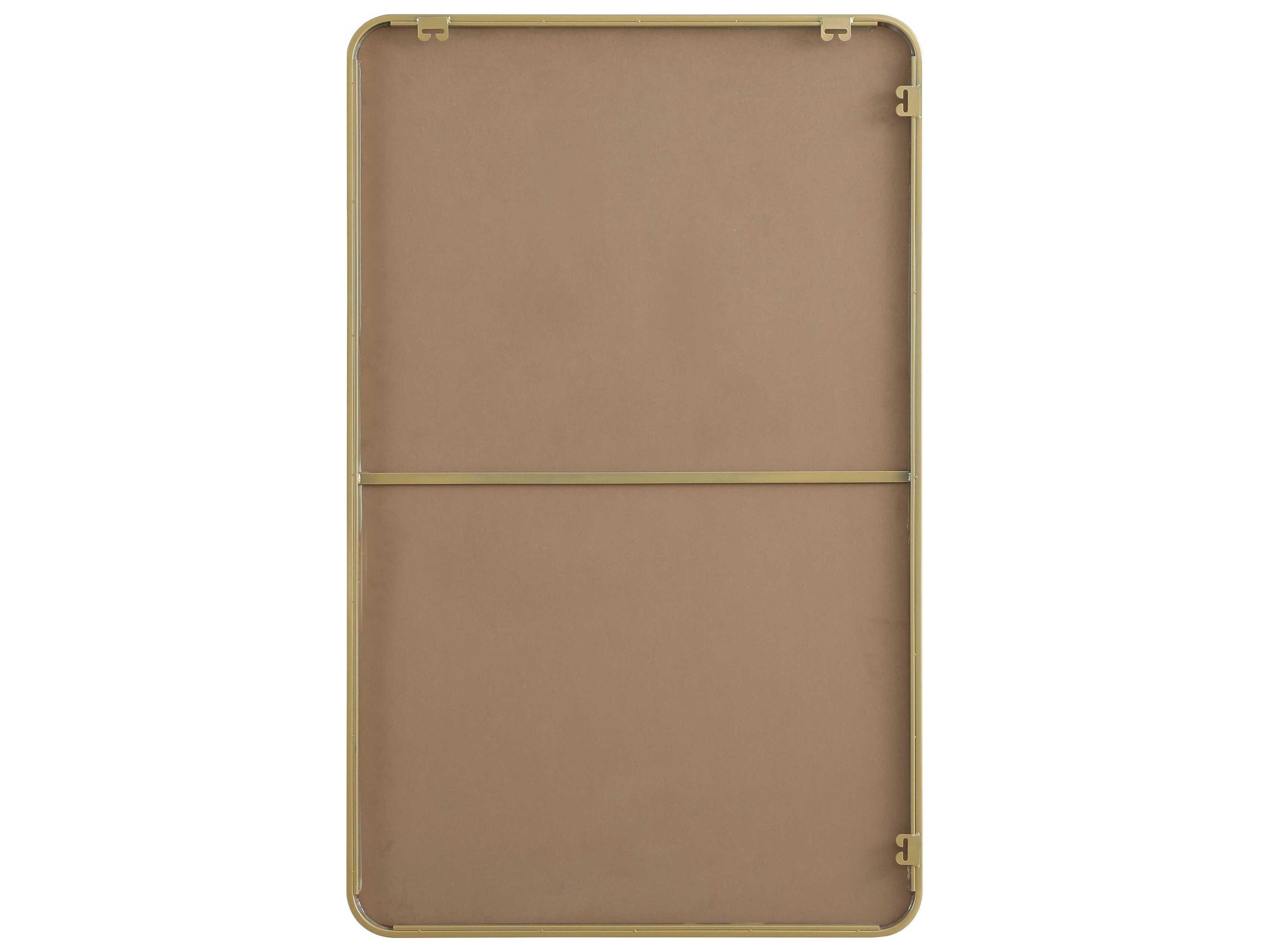 Elegant Lighting Remy Brass Rectangular Wall Mirror