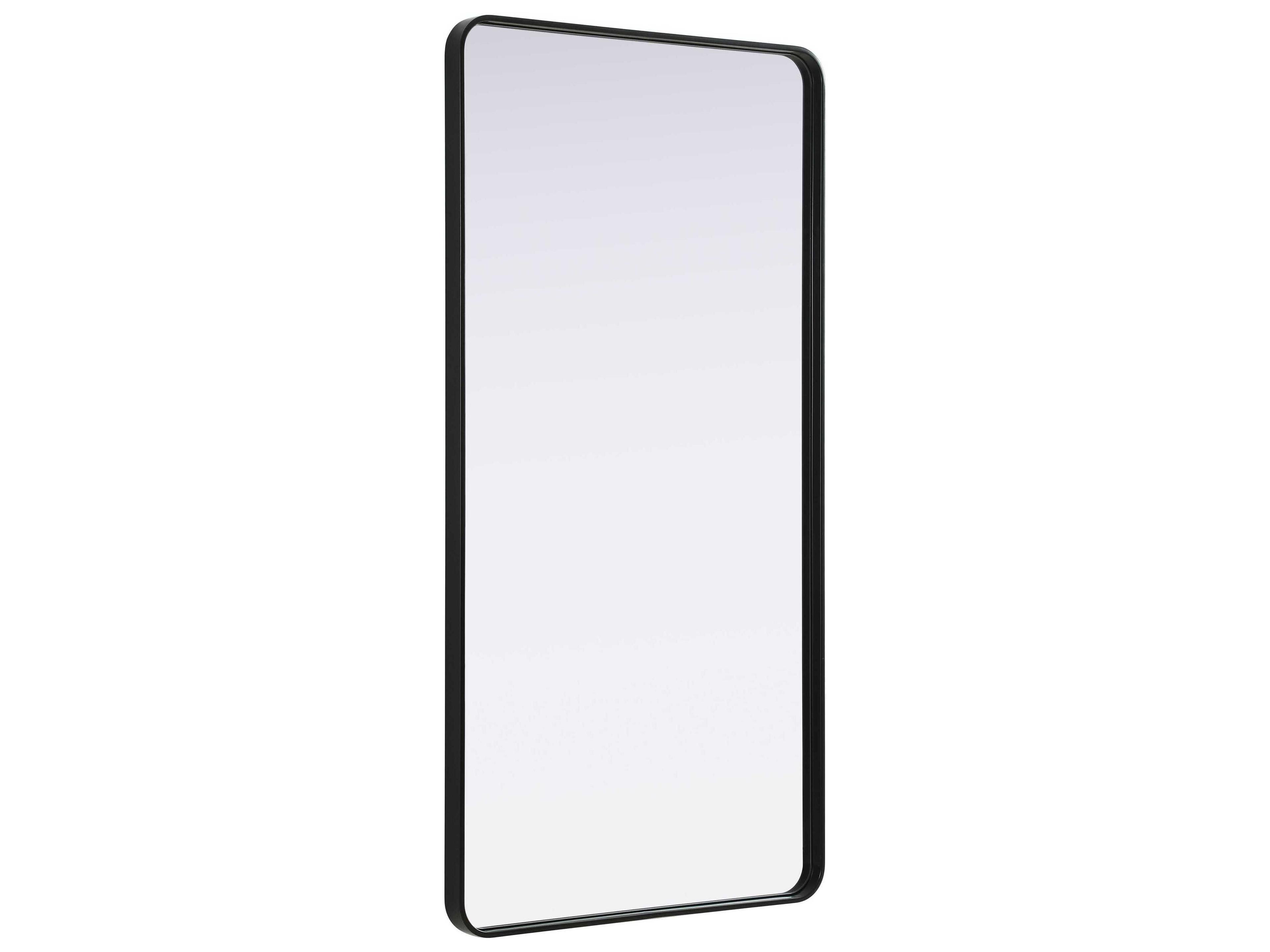 Elegant Lighting Remy Black Rectangular Wall Mirror