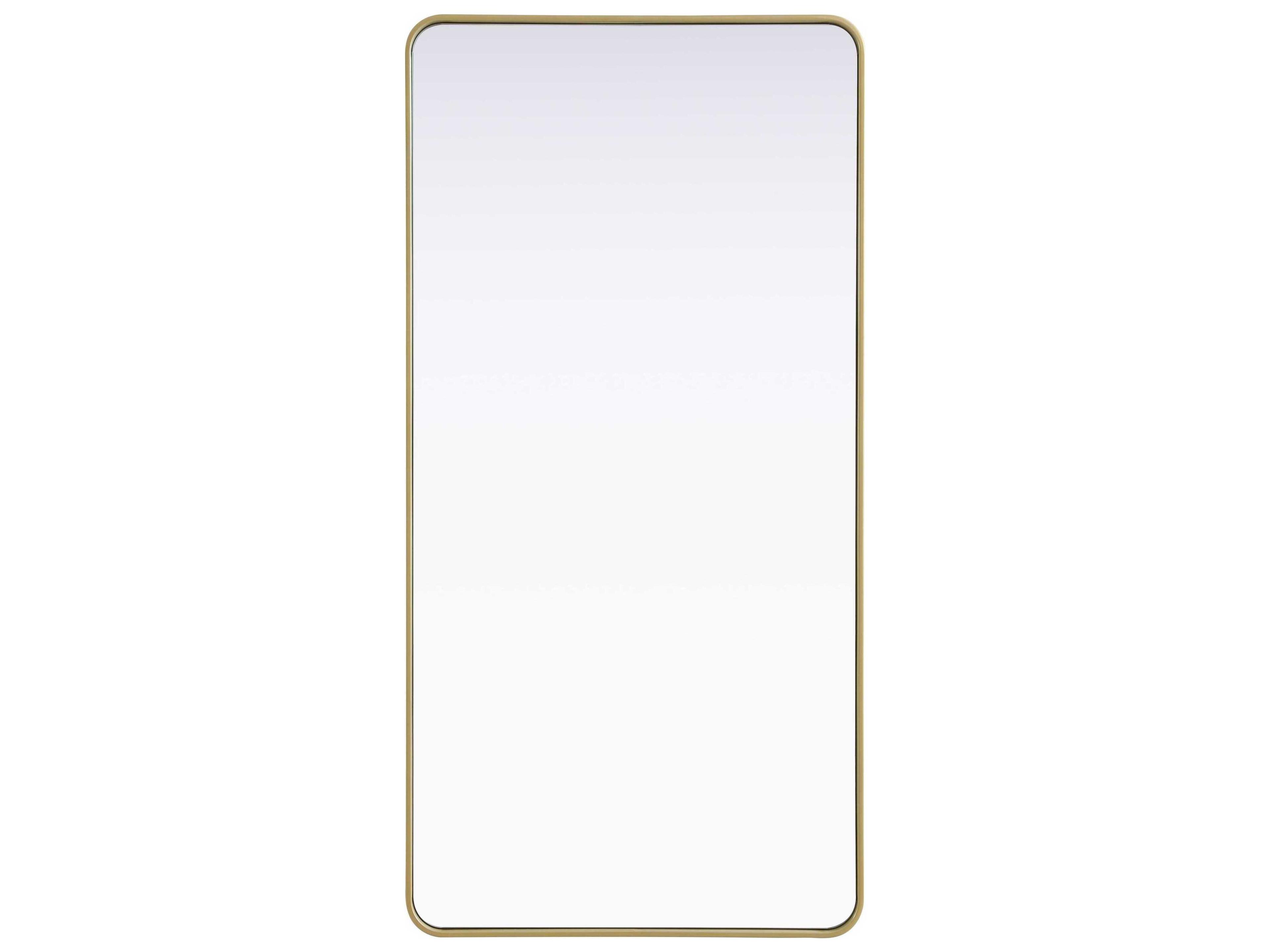Elegant Lighting Remy Brass Rectangular Wall Mirror