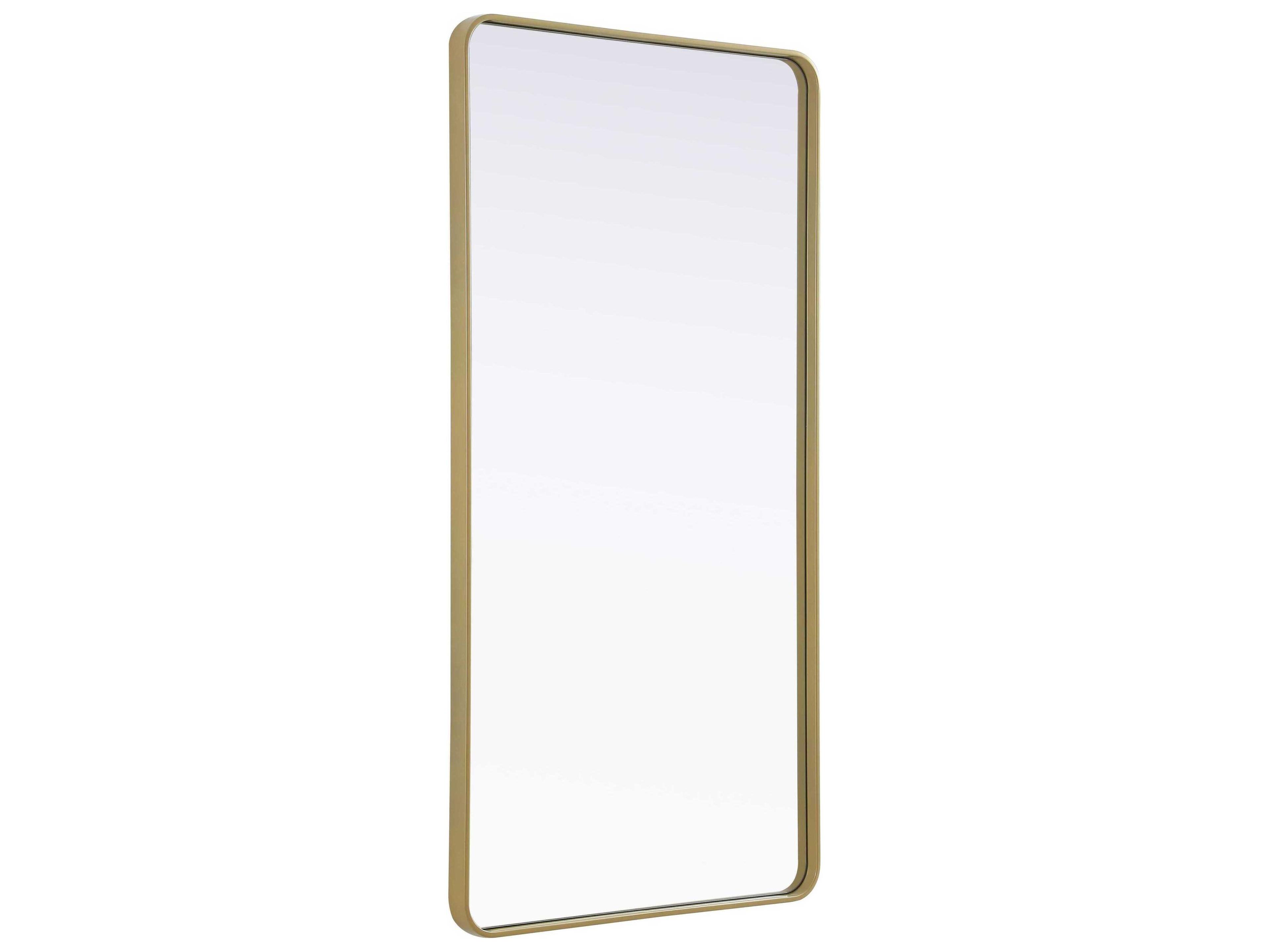 Elegant Lighting Remy Brass Rectangular Wall Mirror