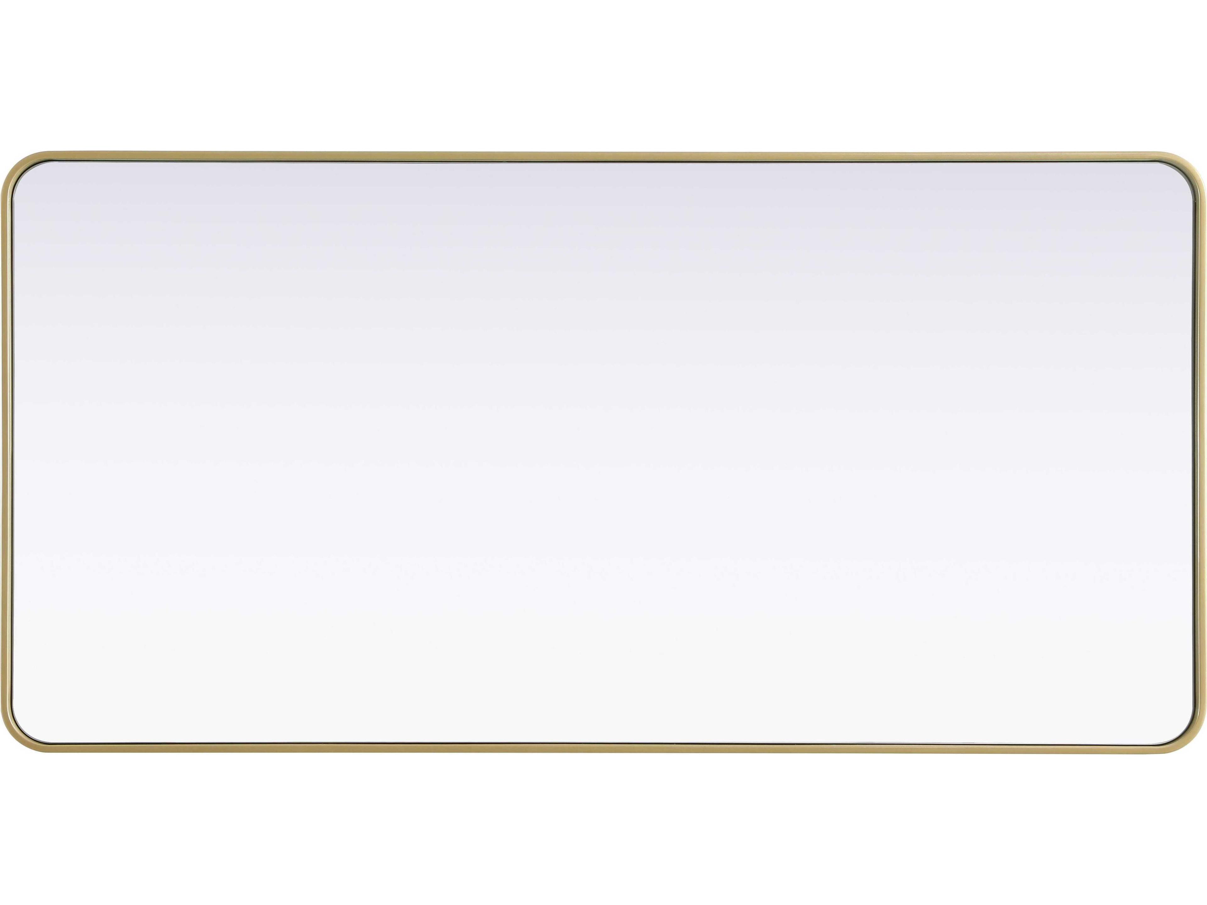 Elegant Lighting Remy Brass Rectangular Wall Mirror