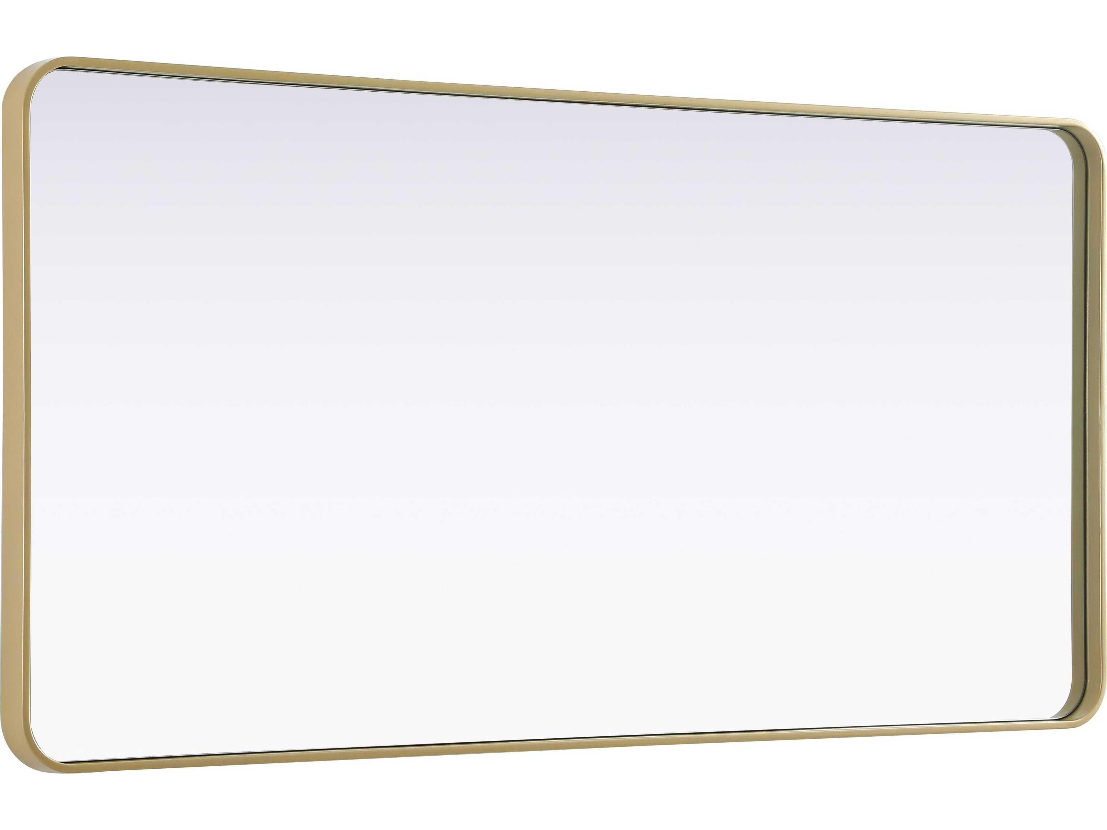 Elegant Lighting Remy Brass Rectangular Wall Mirror