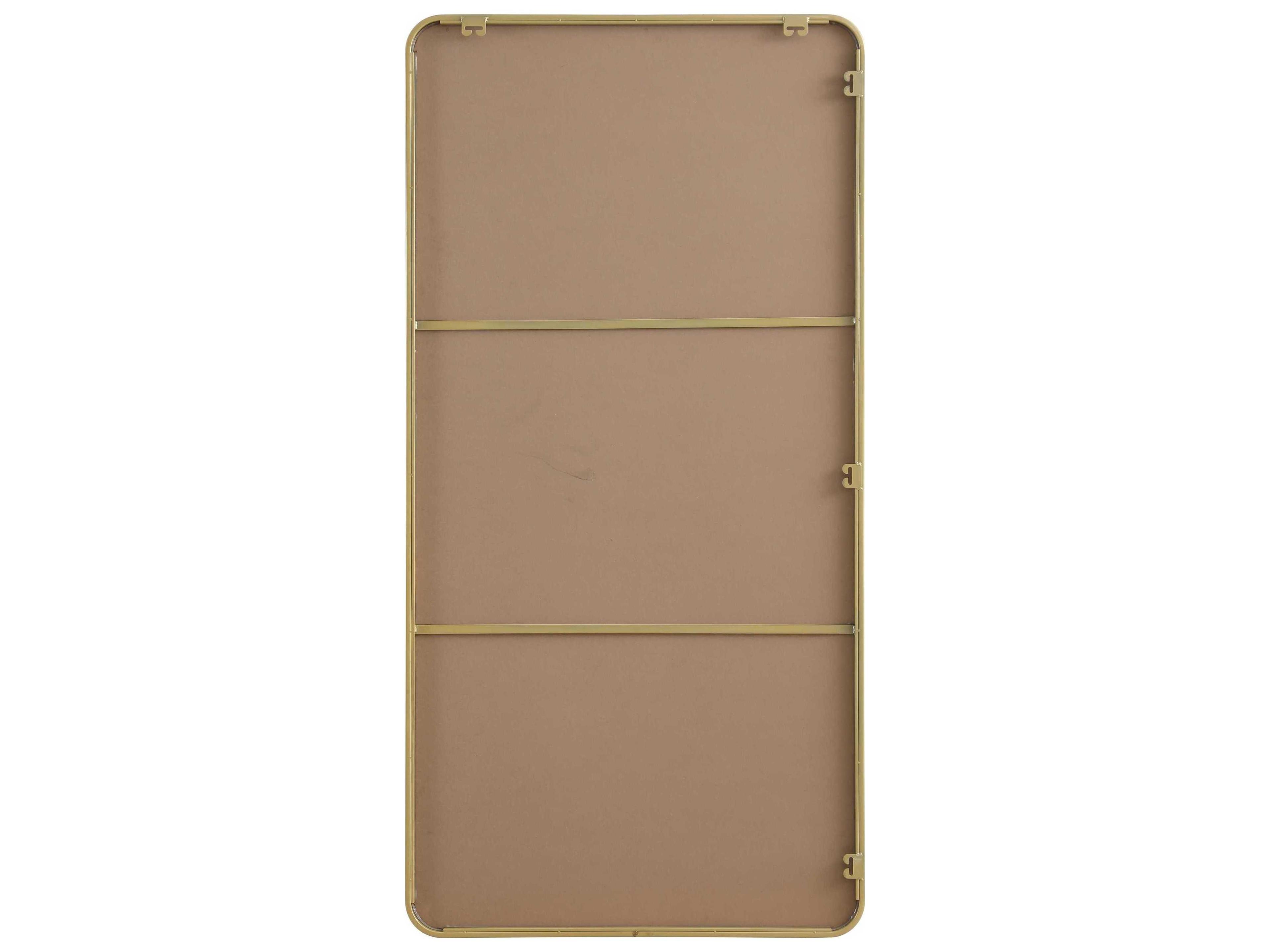 Elegant Lighting Remy Brass Rectangular Wall Mirror