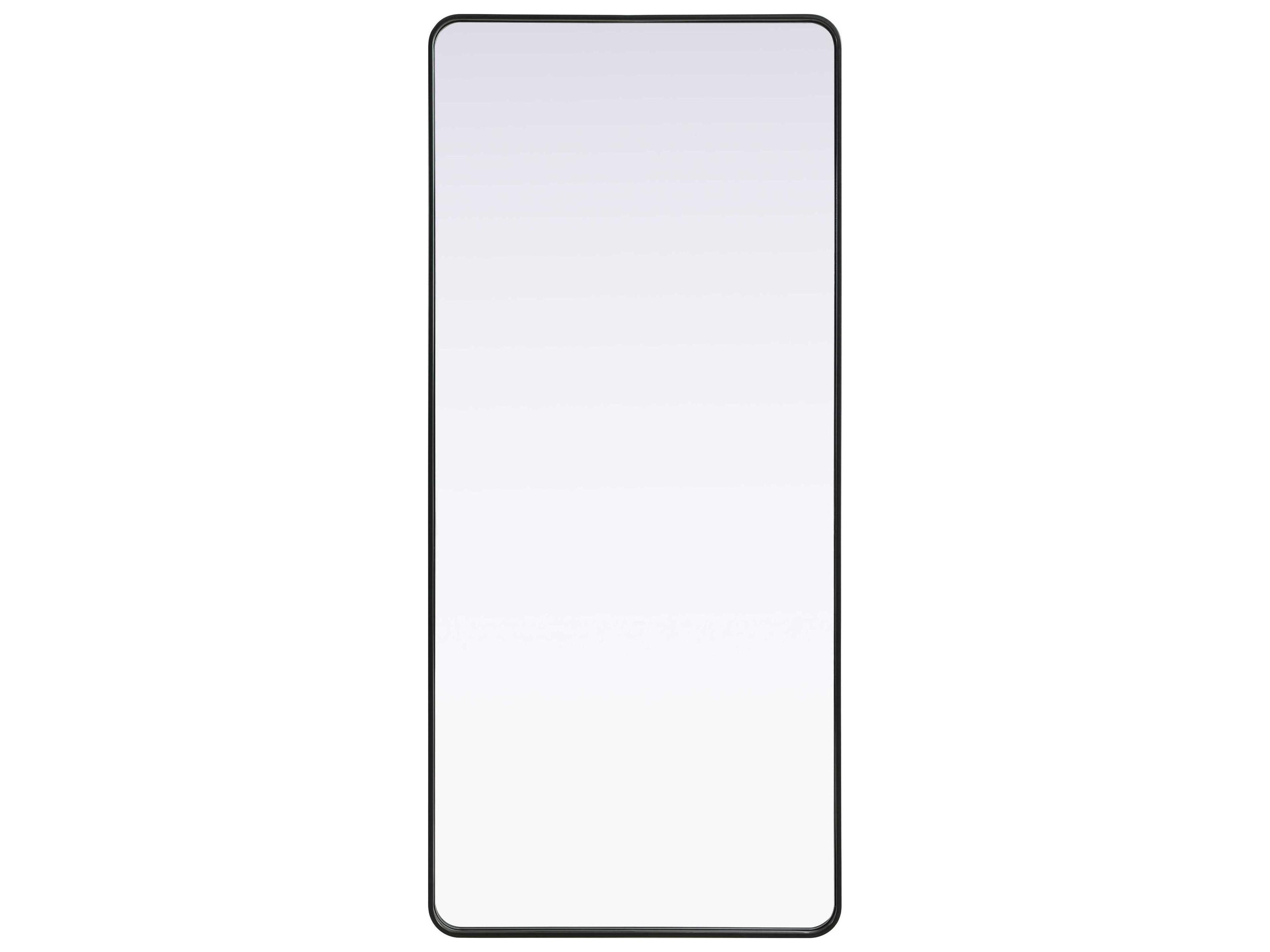 Elegant Lighting Remy Black Rectangular Wall Mirror