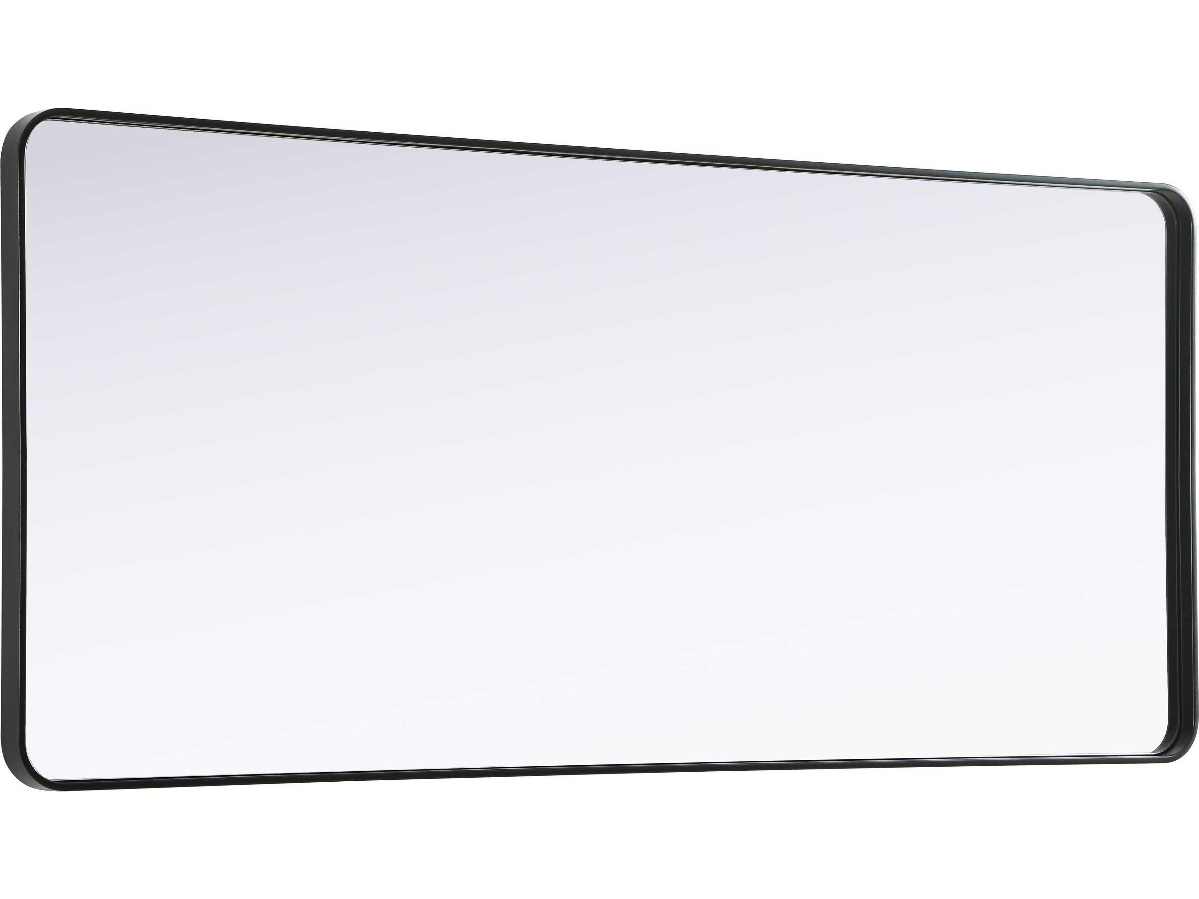 Elegant Lighting Remy Black Rectangular Wall Mirror
