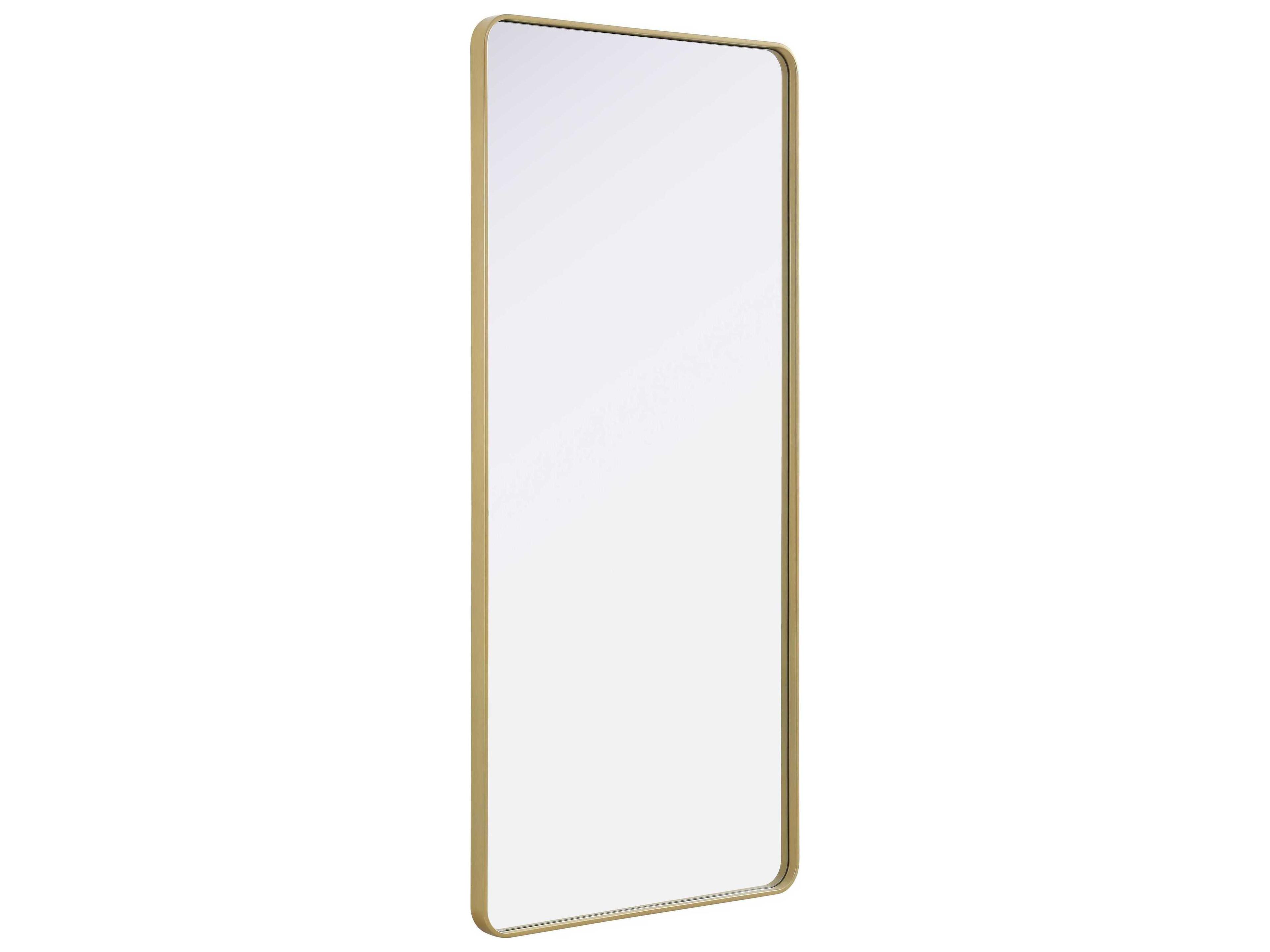 Elegant Lighting Remy Brass Rectangular Wall Mirror