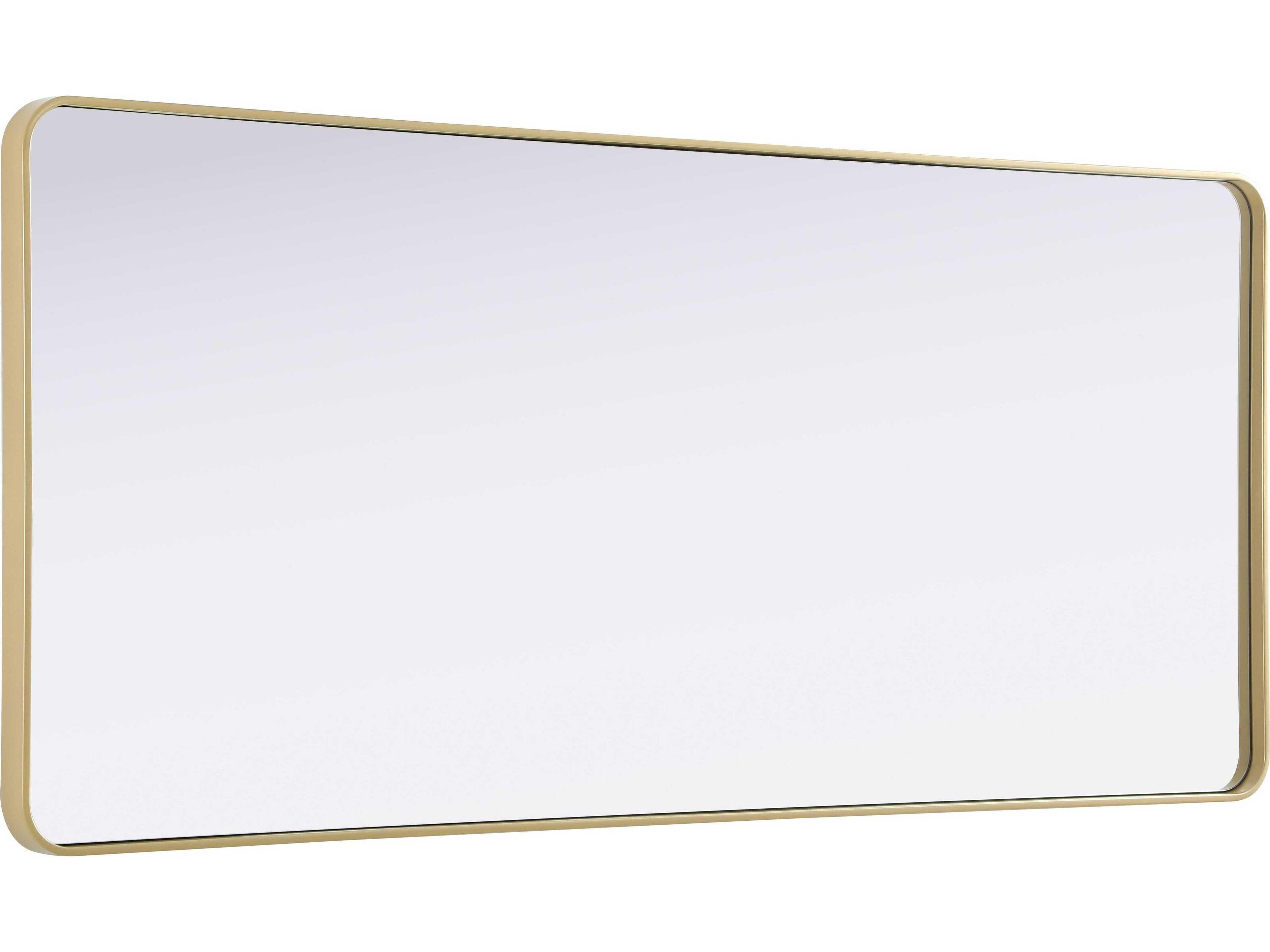 Elegant Lighting Remy Brass Rectangular Wall Mirror