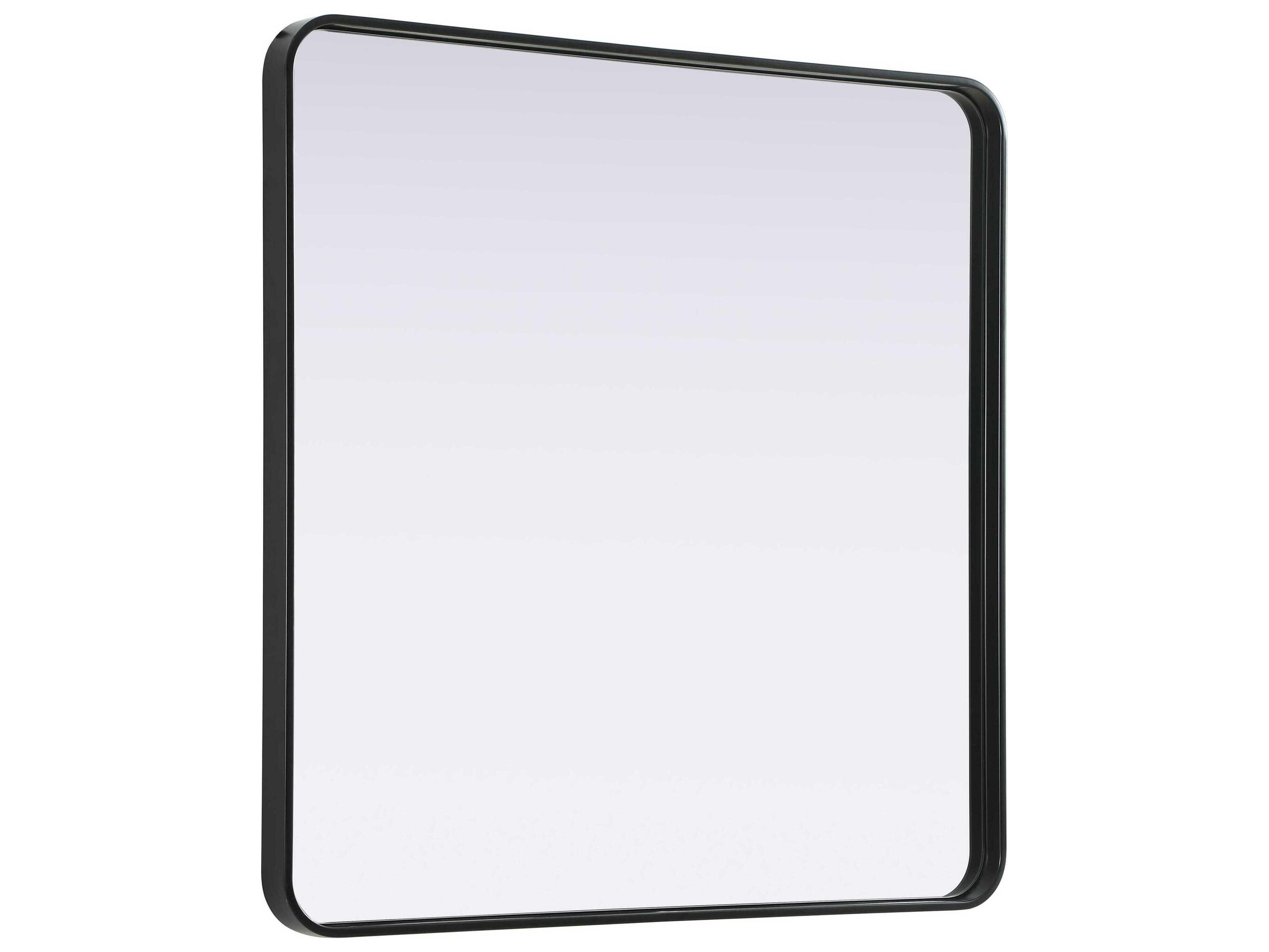 Elegant Lighting Remy Black Square Wall Mirror