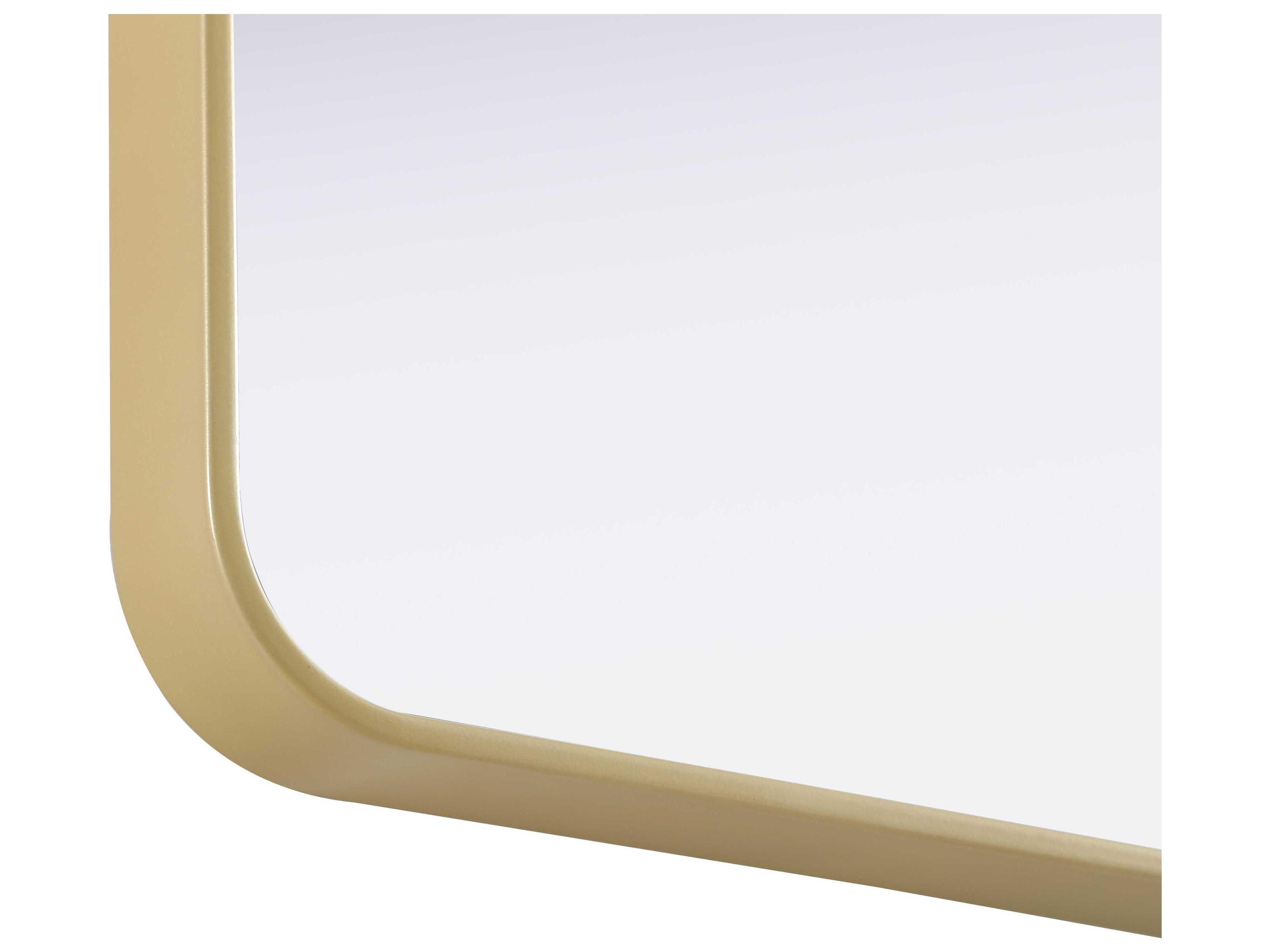 Elegant Lighting Remy Brass Square Wall Mirror