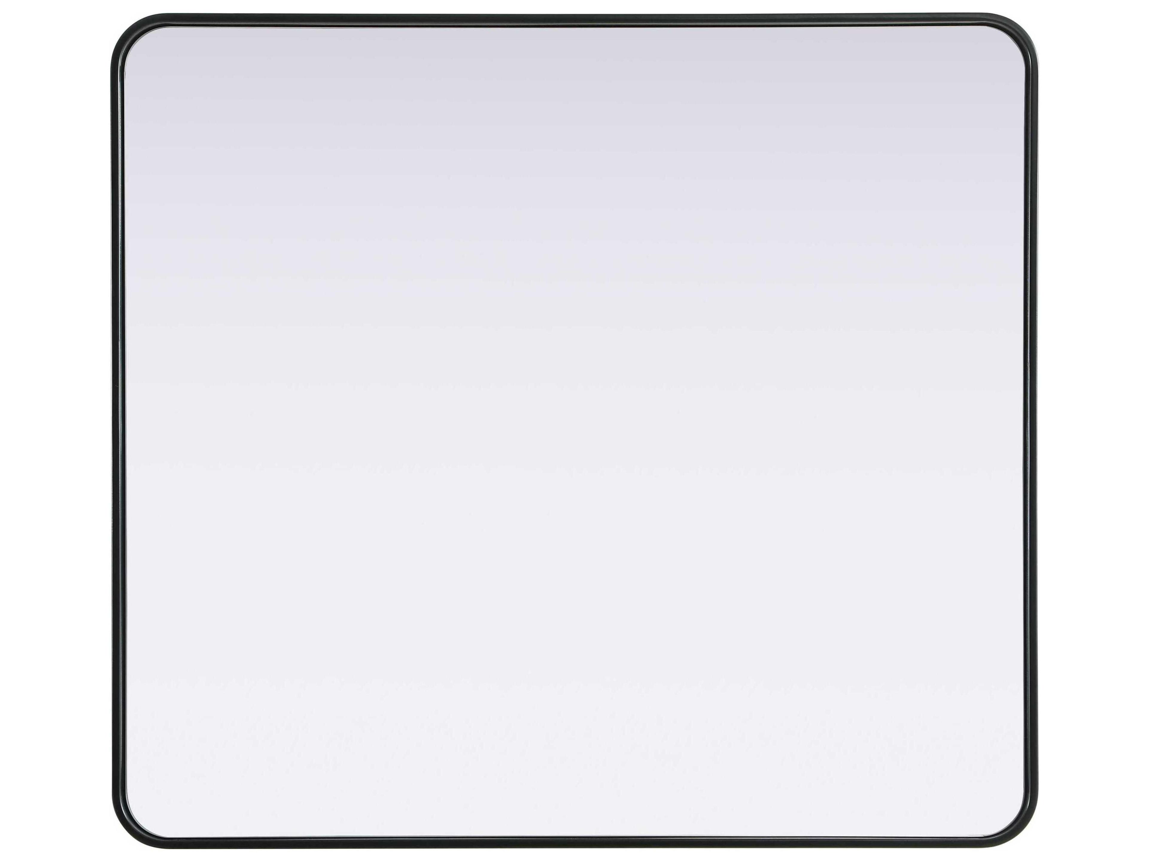 Elegant Lighting Remy Black Rectangular Wall Mirror