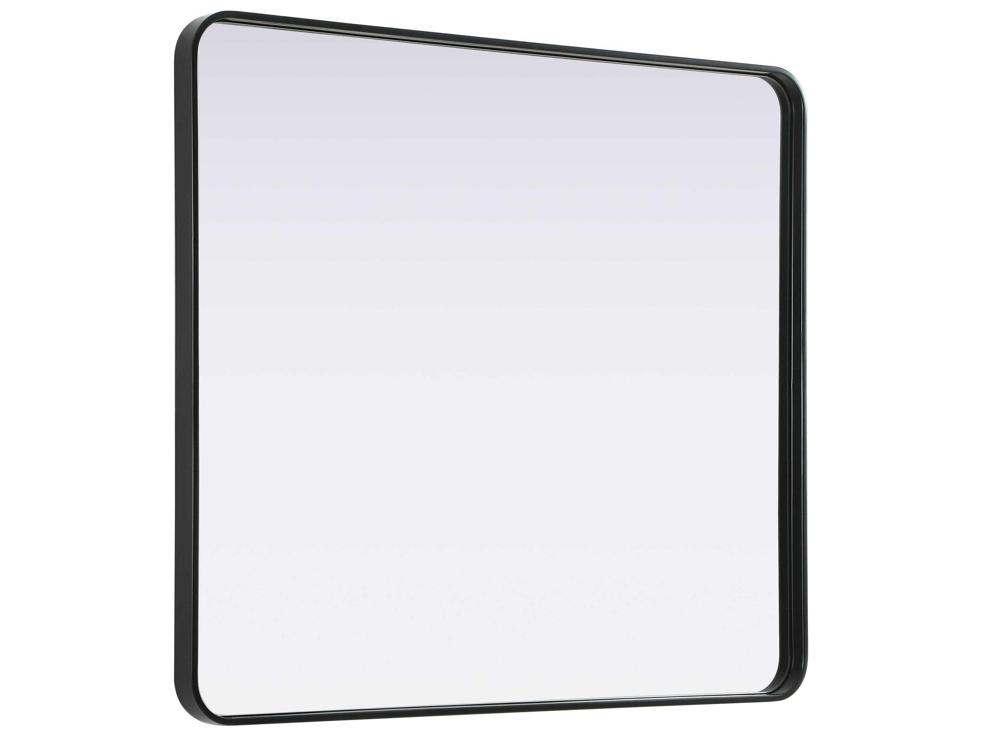 Elegant Lighting Remy Black Rectangular Wall Mirror