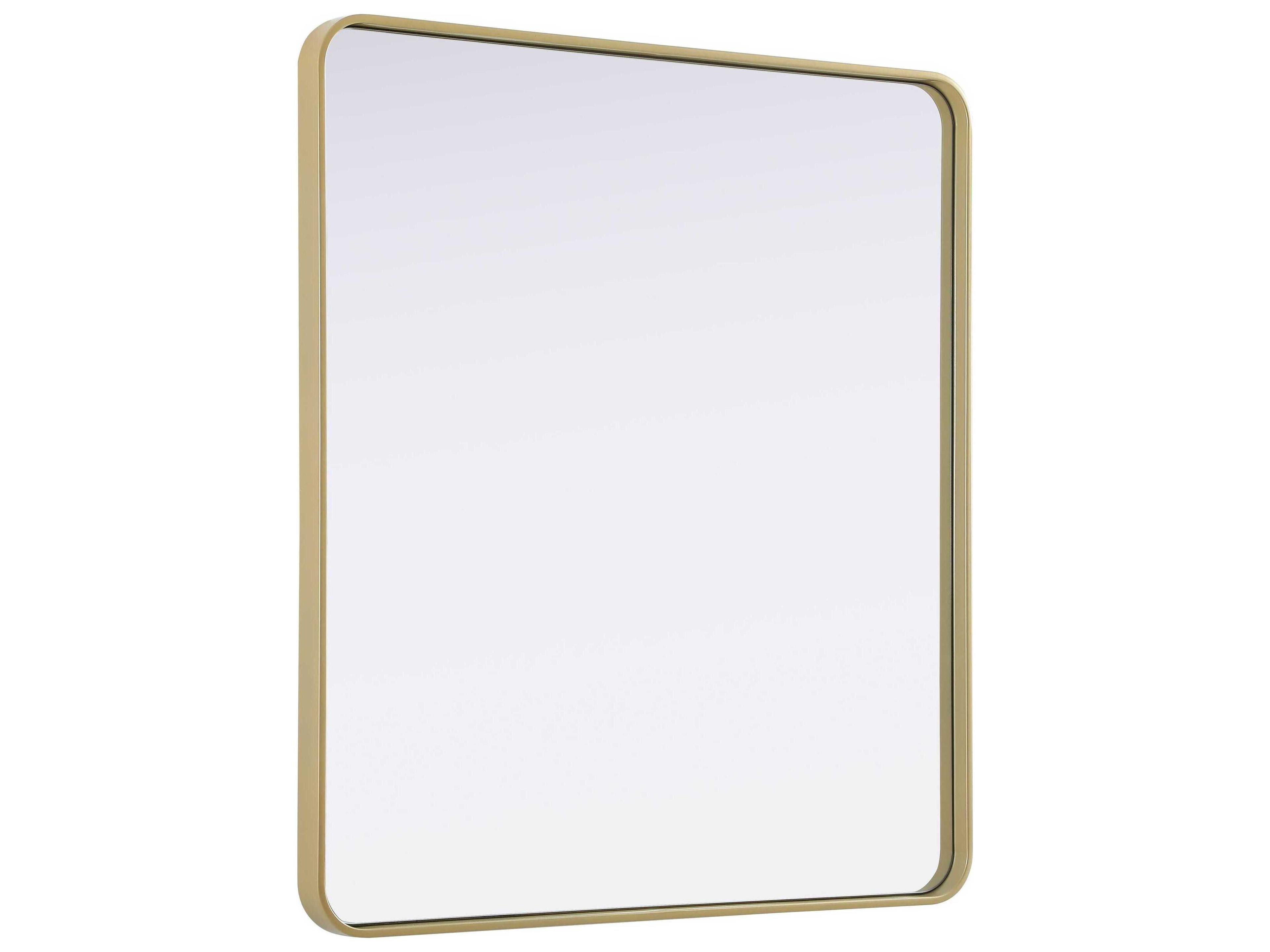 Elegant Lighting Remy Brass Rectangular Wall Mirror
