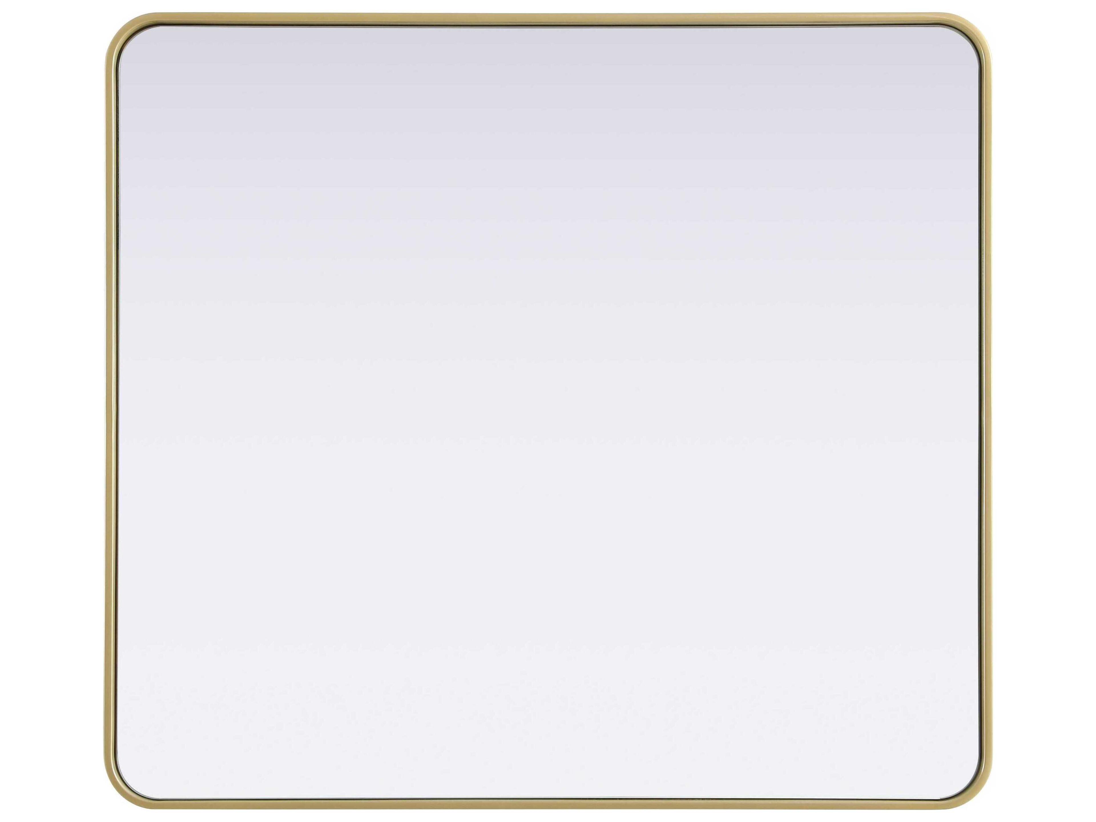 Elegant Lighting Remy Brass Rectangular Wall Mirror