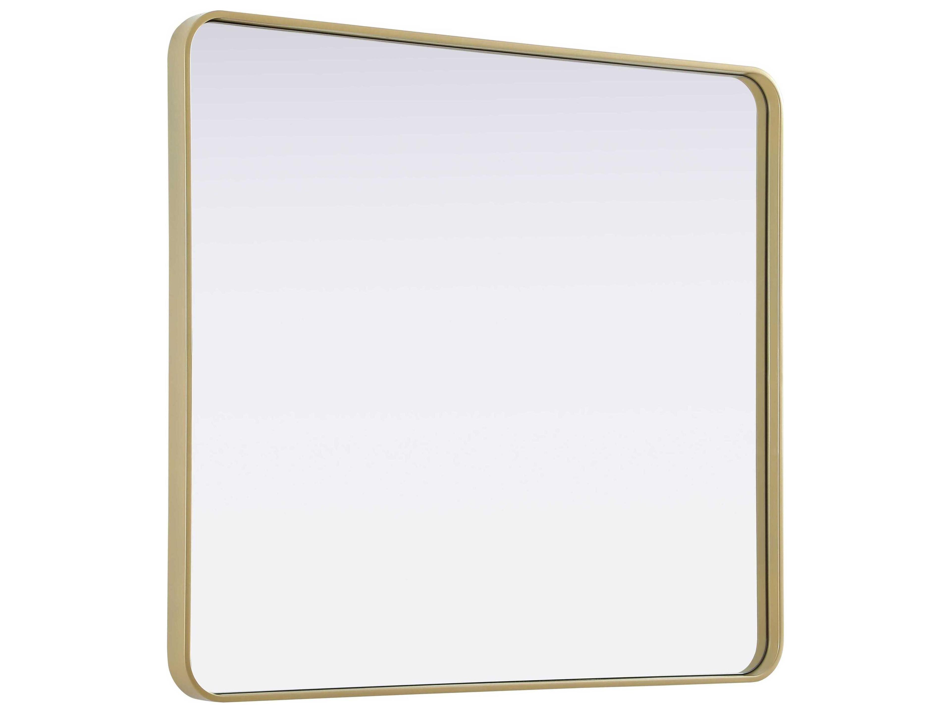 Elegant Lighting Remy Brass Rectangular Wall Mirror