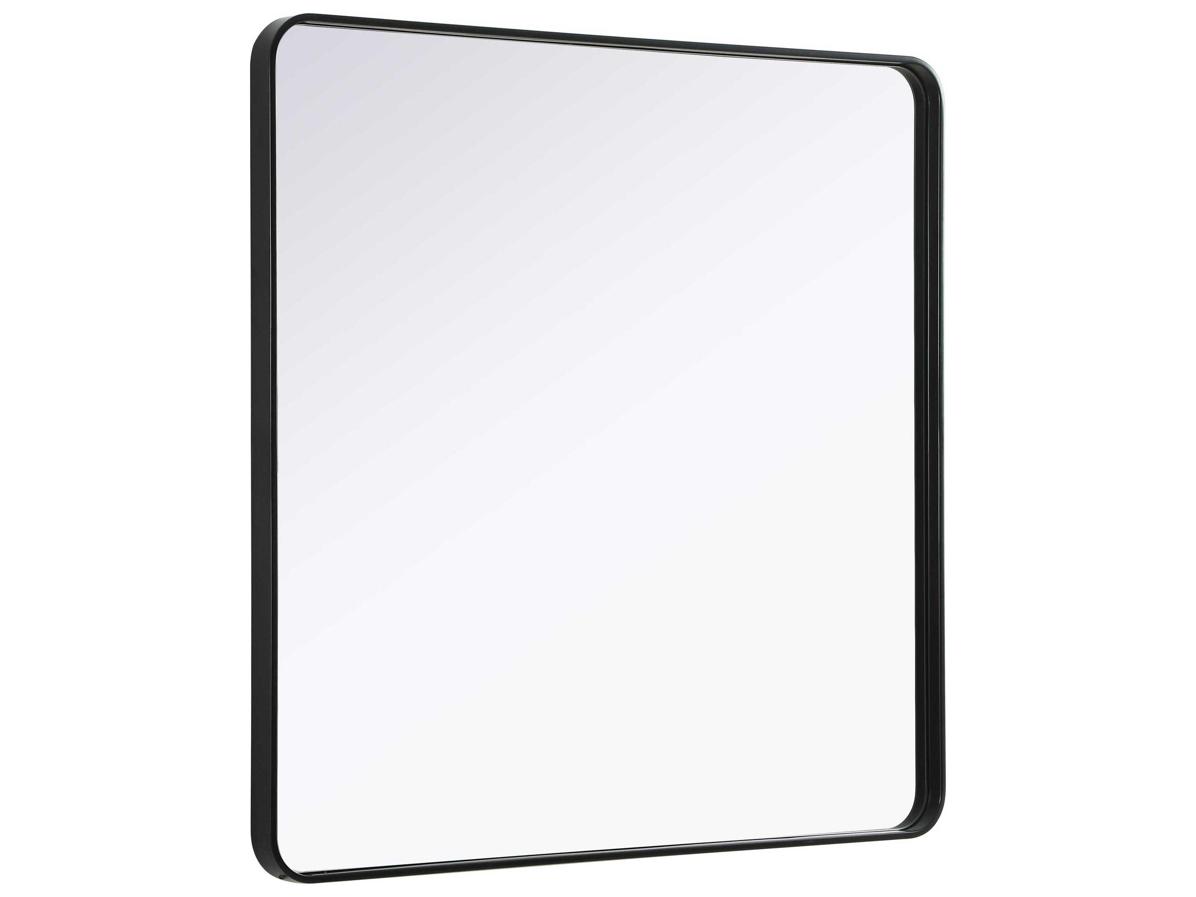 Elegant Lighting Remy Black Square Wall Mirror