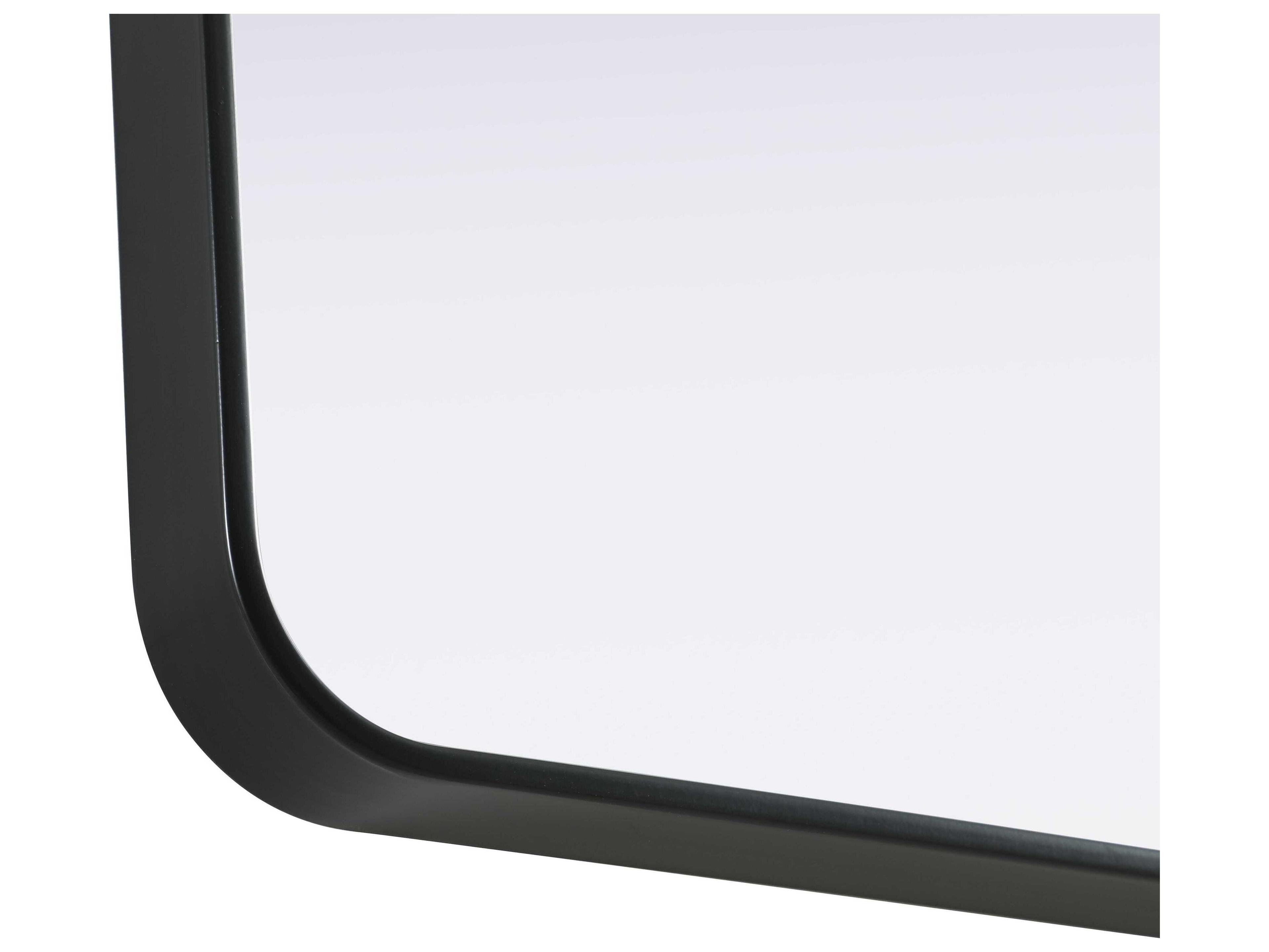 Elegant Lighting Remy Black Square Wall Mirror