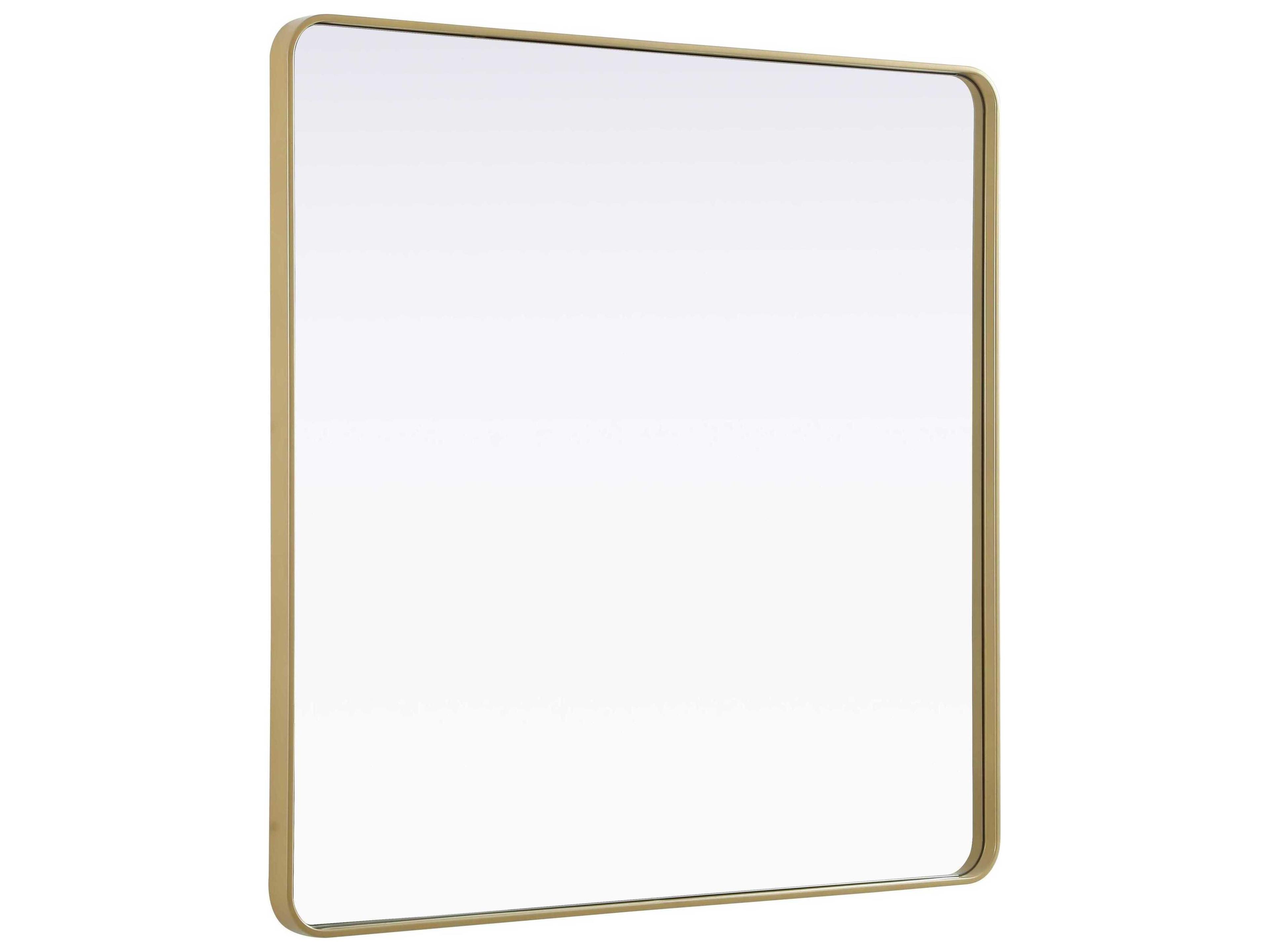 Elegant Lighting Remy Brass Square Wall Mirror