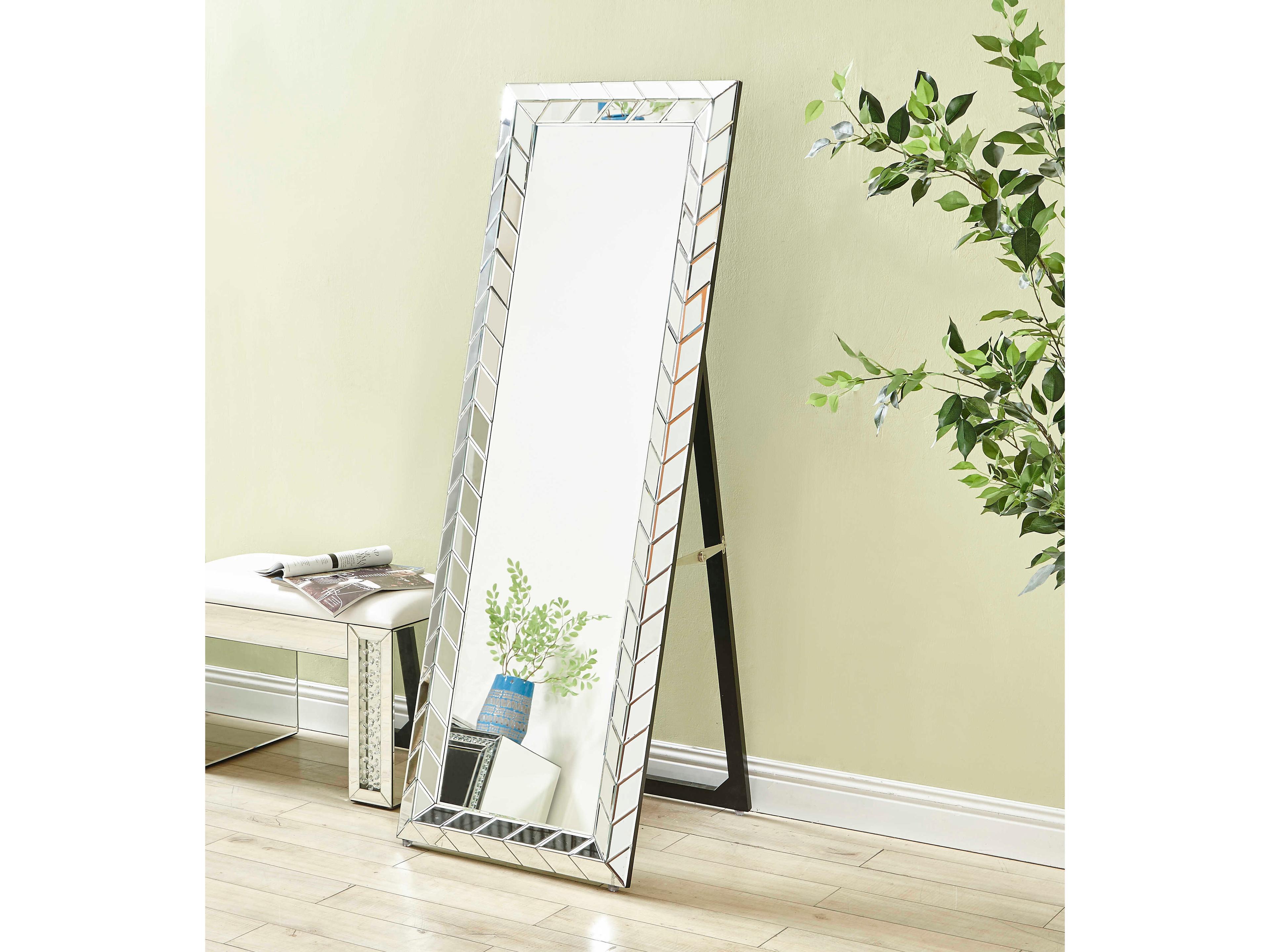Elegant Lighting Sparkle Clear Floor Mirror